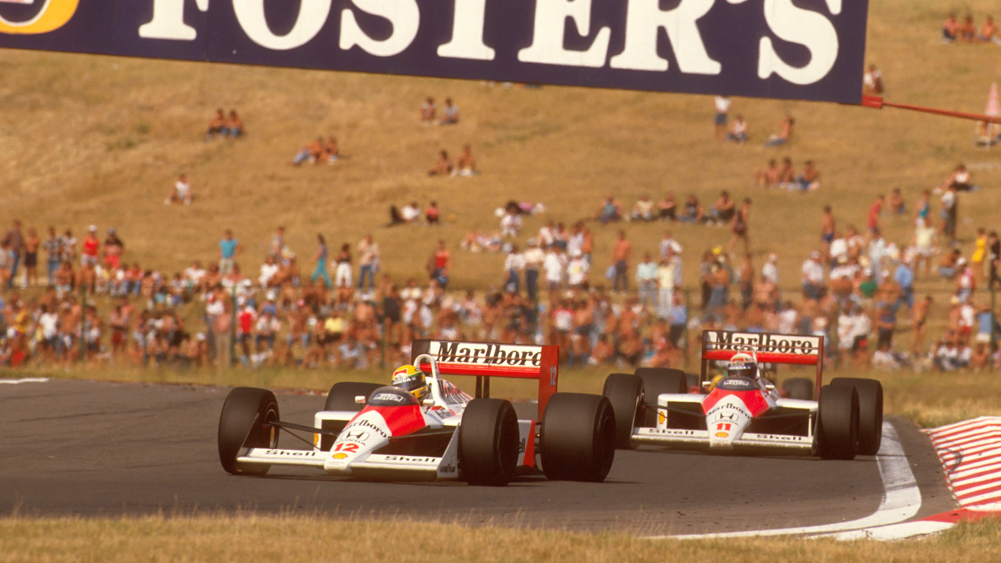 Hungaroring, Budapest, Hungary. 5-7 August 1988. Ayrton Senna (McLaren MP4/4 Honda) 1st position,