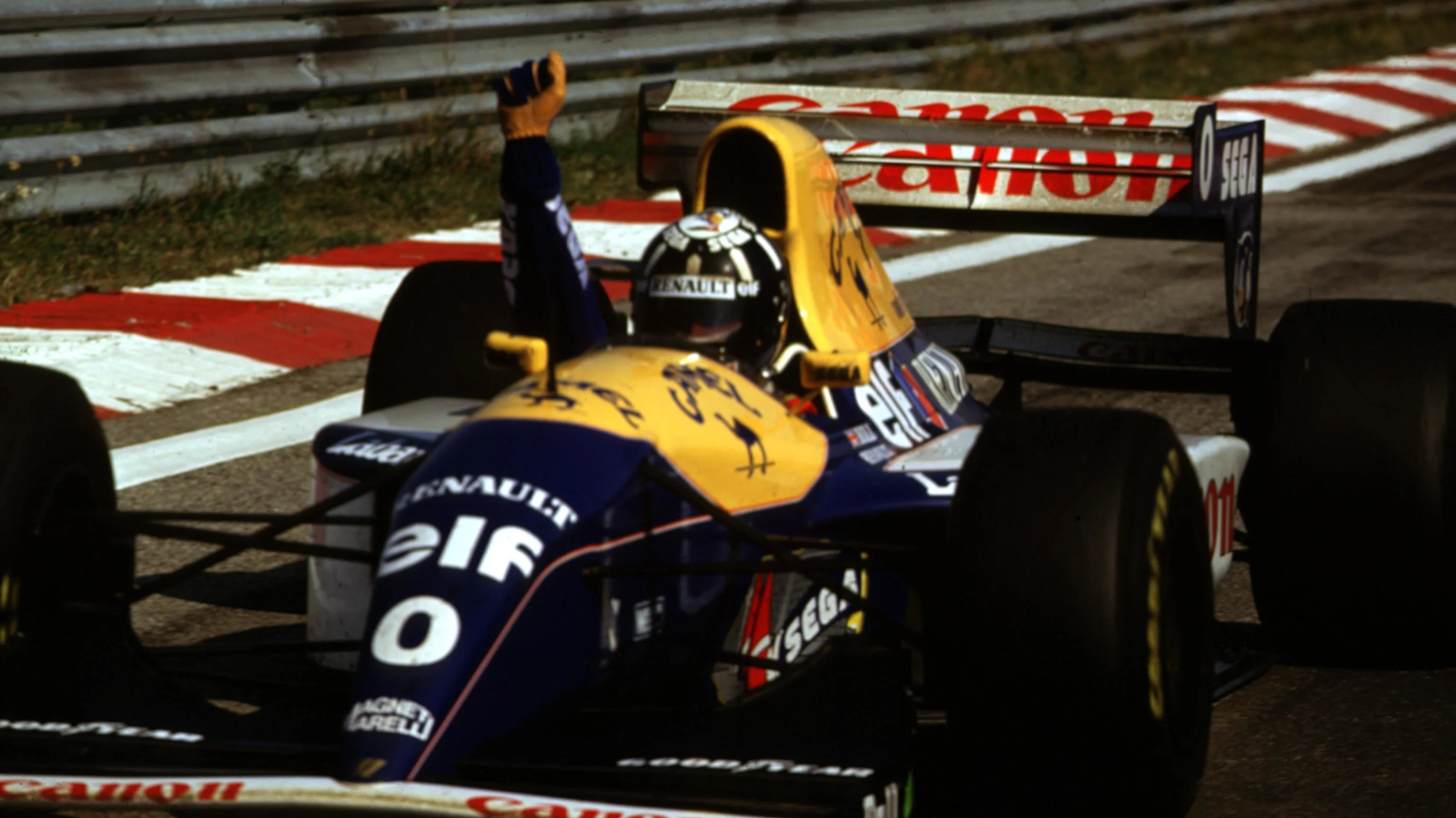 Damon Hill, Williams Renault, Winner Hungarian Grand Prix, Hungaroring, 1993 World © LAT