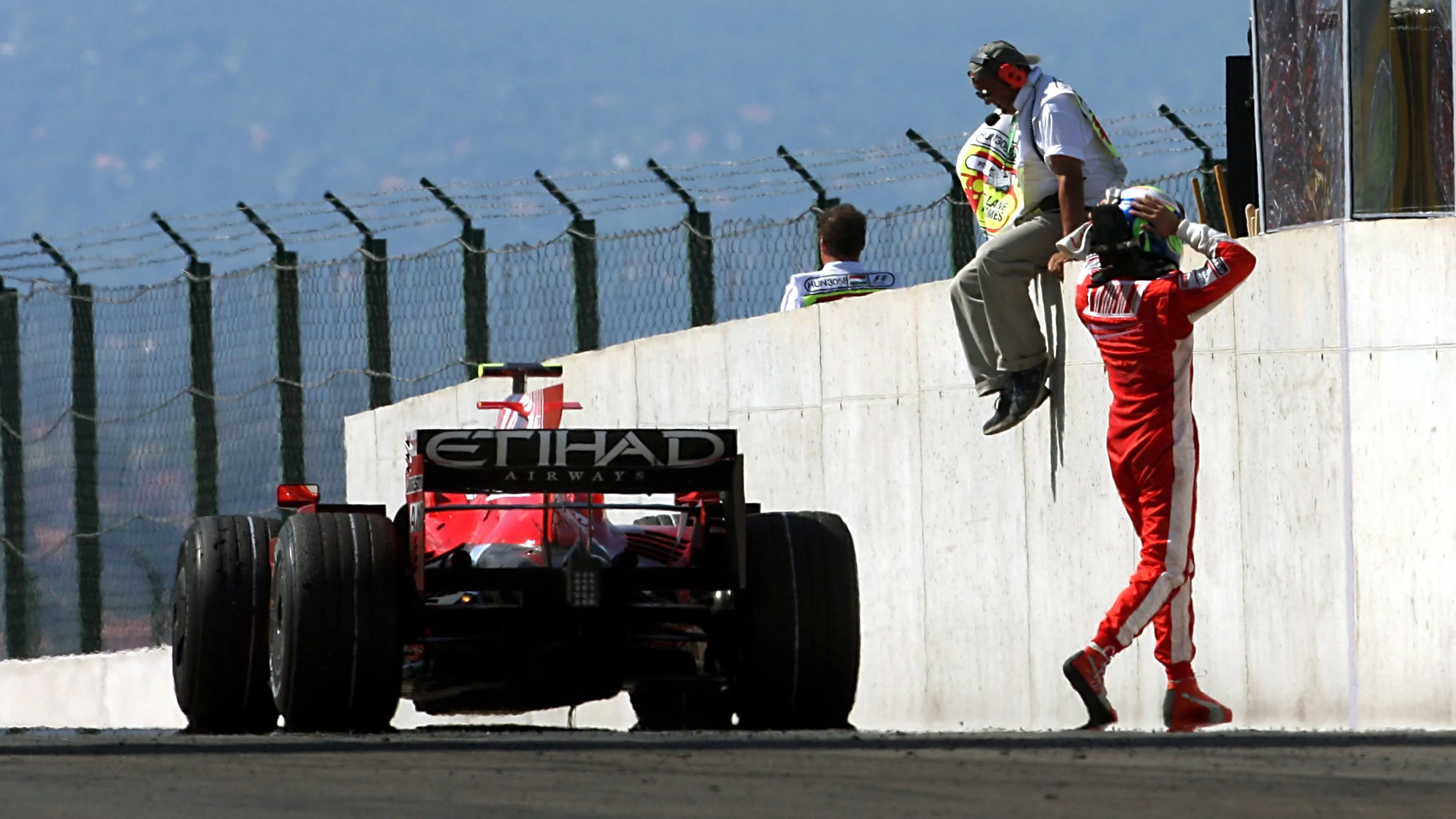 Felipe Massa (BRA) Ferrari F2008 retires from the race. Formula One World Championship, Rd 11,