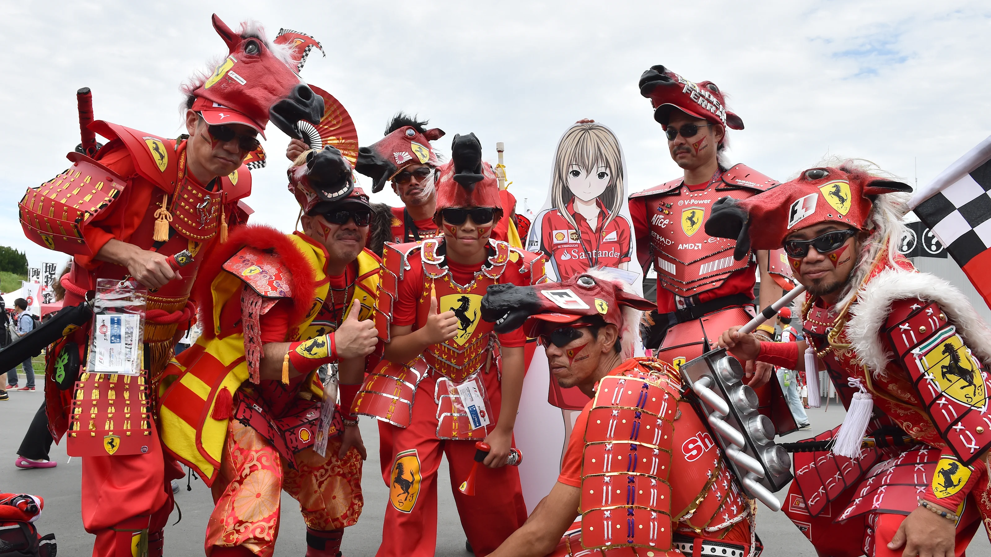 Ferrari fans at Formula One World Championship, Rd14, Japanese Grand Prix, Race, Suzuka, Japan,