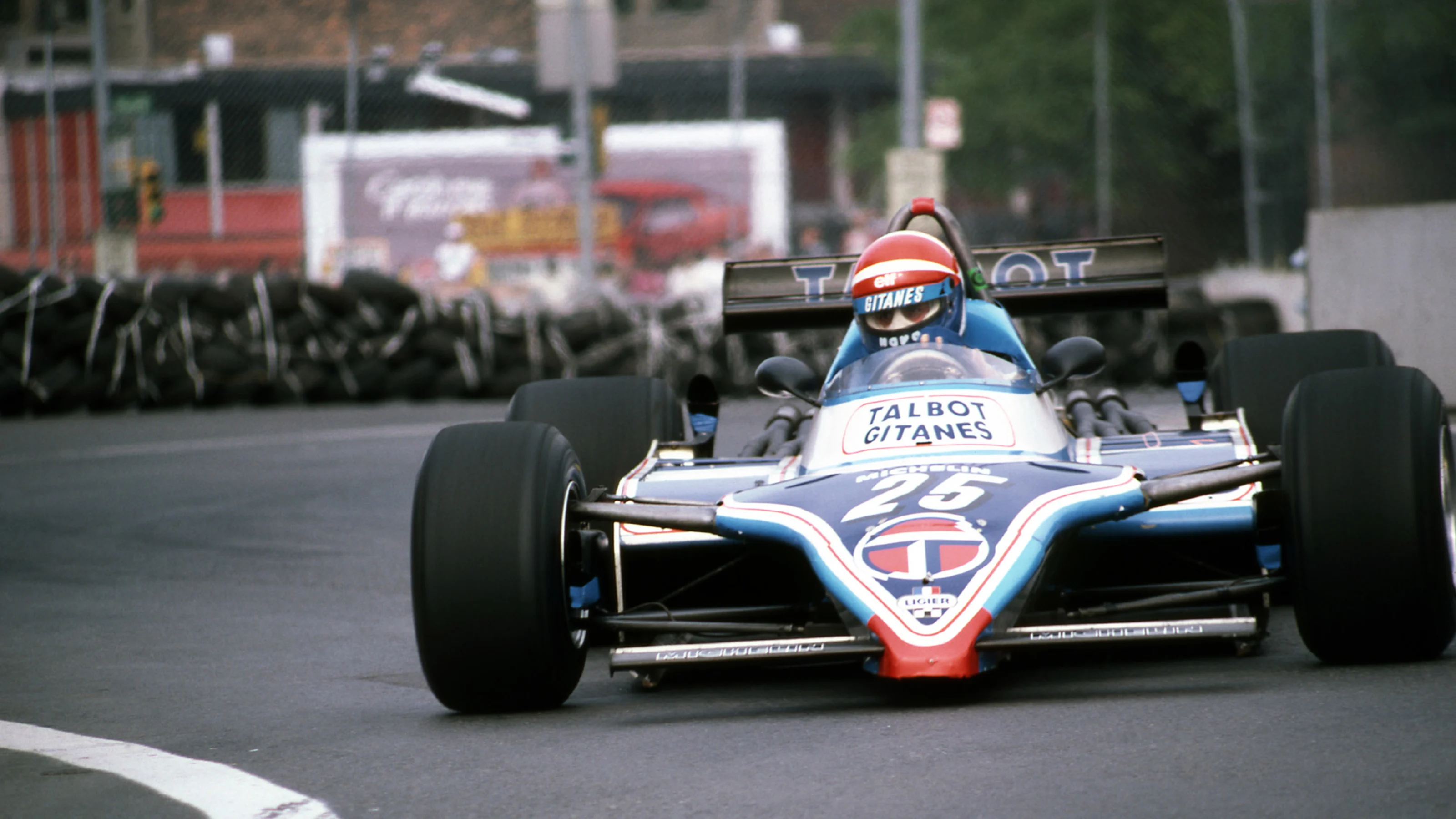 Eddie Cheever (USA) Ligier JS17, finished second. United States Grand Prix, Rd7, Detroit,