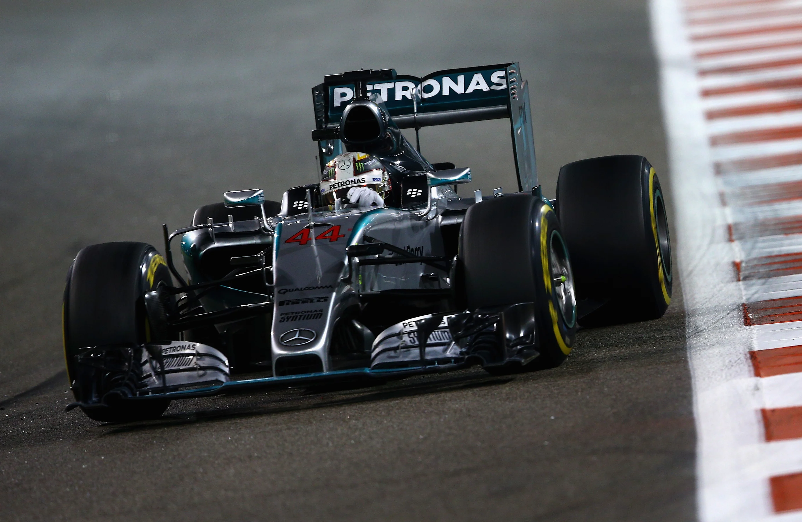 ABU DHABI, UNITED ARAB EMIRATES - NOVEMBER 29:  Lewis Hamilton of Great Britain and Mercedes GP