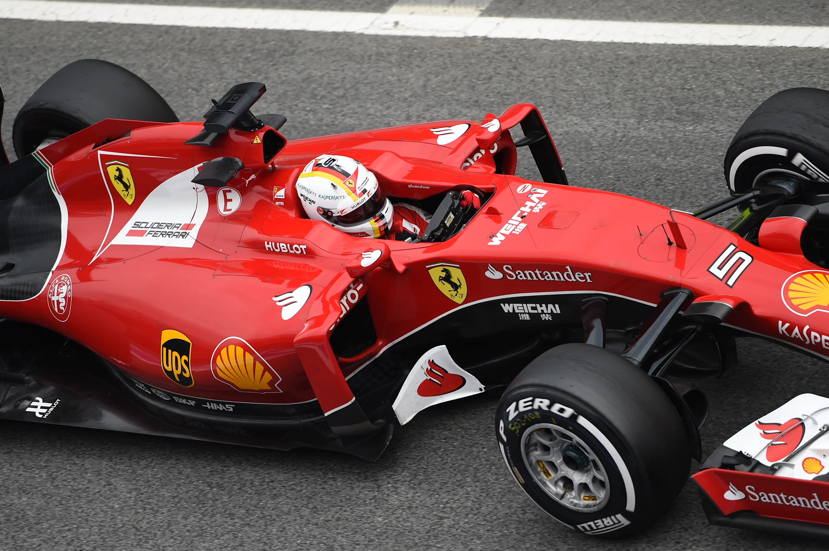 Sebastian Vettel (GER) Ferrari at Formula One Testing, Day Three, Barcelona, Spain, 21 February