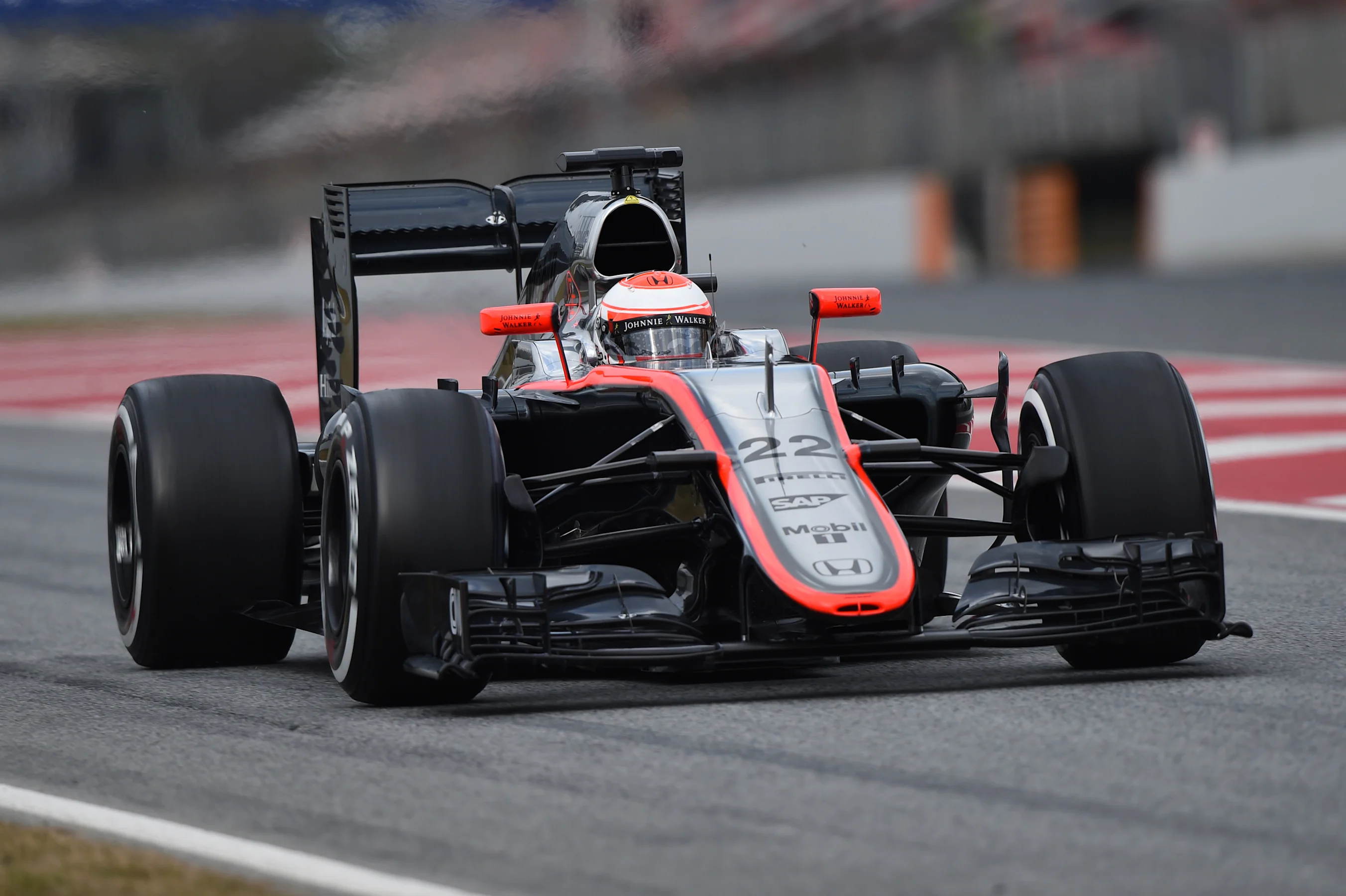 Jenson Button (GBR) McLaren MP4-30  at Formula One Testing, Day Three, Barcelona, Spain, 21