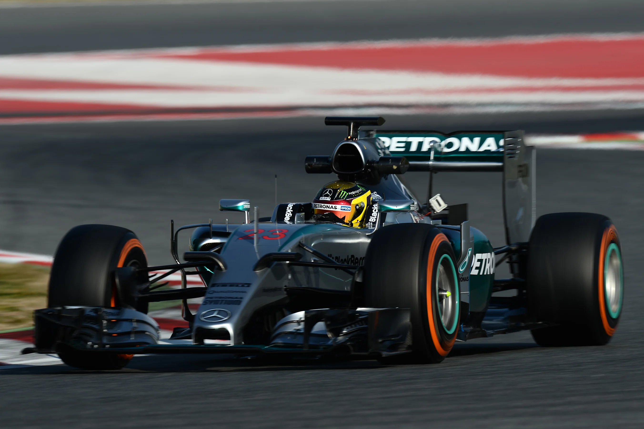 Pascal Wehrlein (GER) Mercedes AMG F1 W06 at Formula One Testing, Day One, Barcelona, Spain, 19
