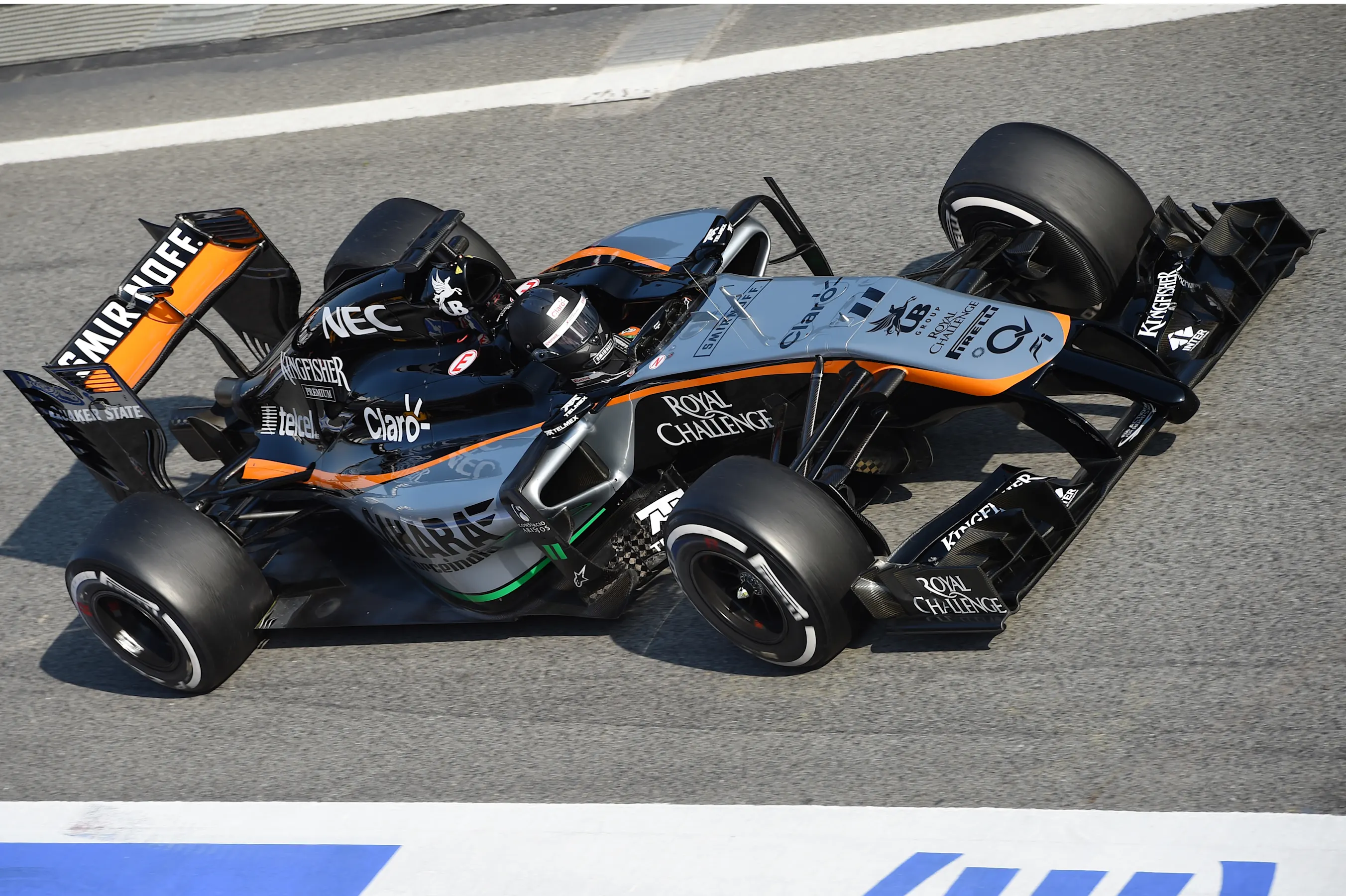 Sergio Perez (MEX) Force India VJM07 at Formula One Testing, Day One, Barcelona, Spain, 19 February