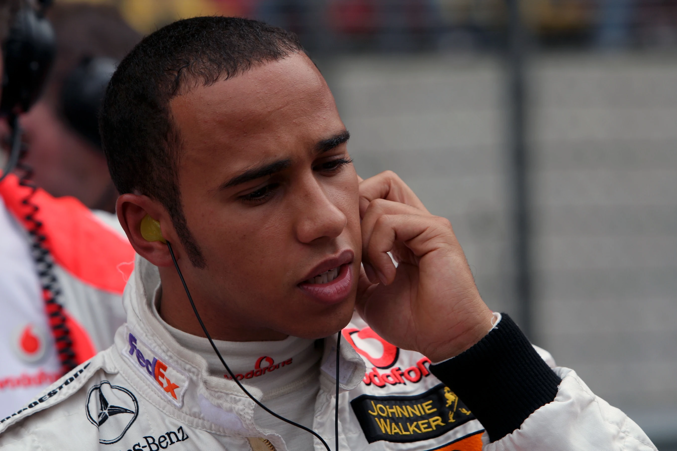 Lewis Hamilton (GBR) McLaren on the grid.  Formula One World Championship, Rd16, Chinese Grand