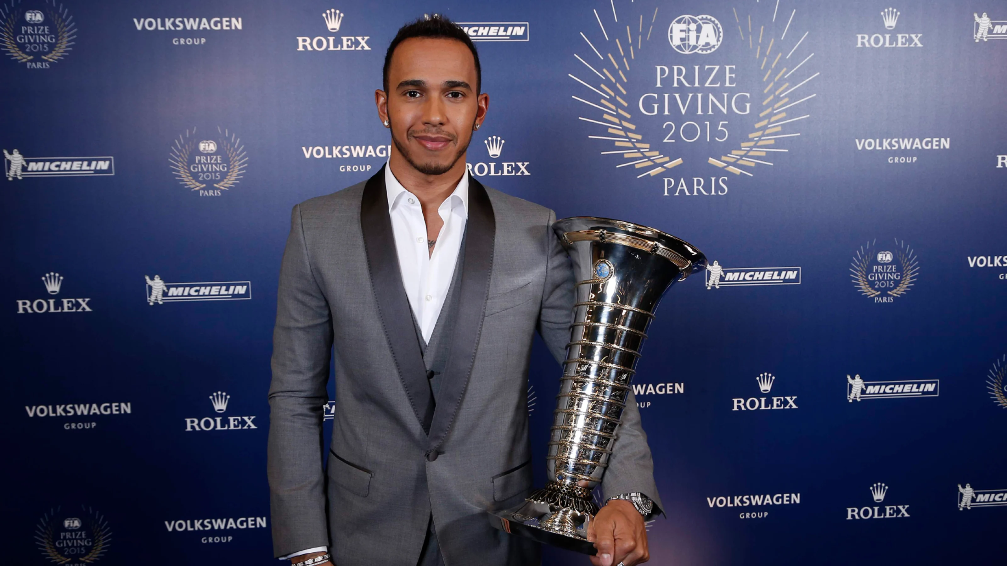 Mercedes' Lewis Hamilton at the FIA Prize Giving Gala 2015, Paris, December 4, 2015