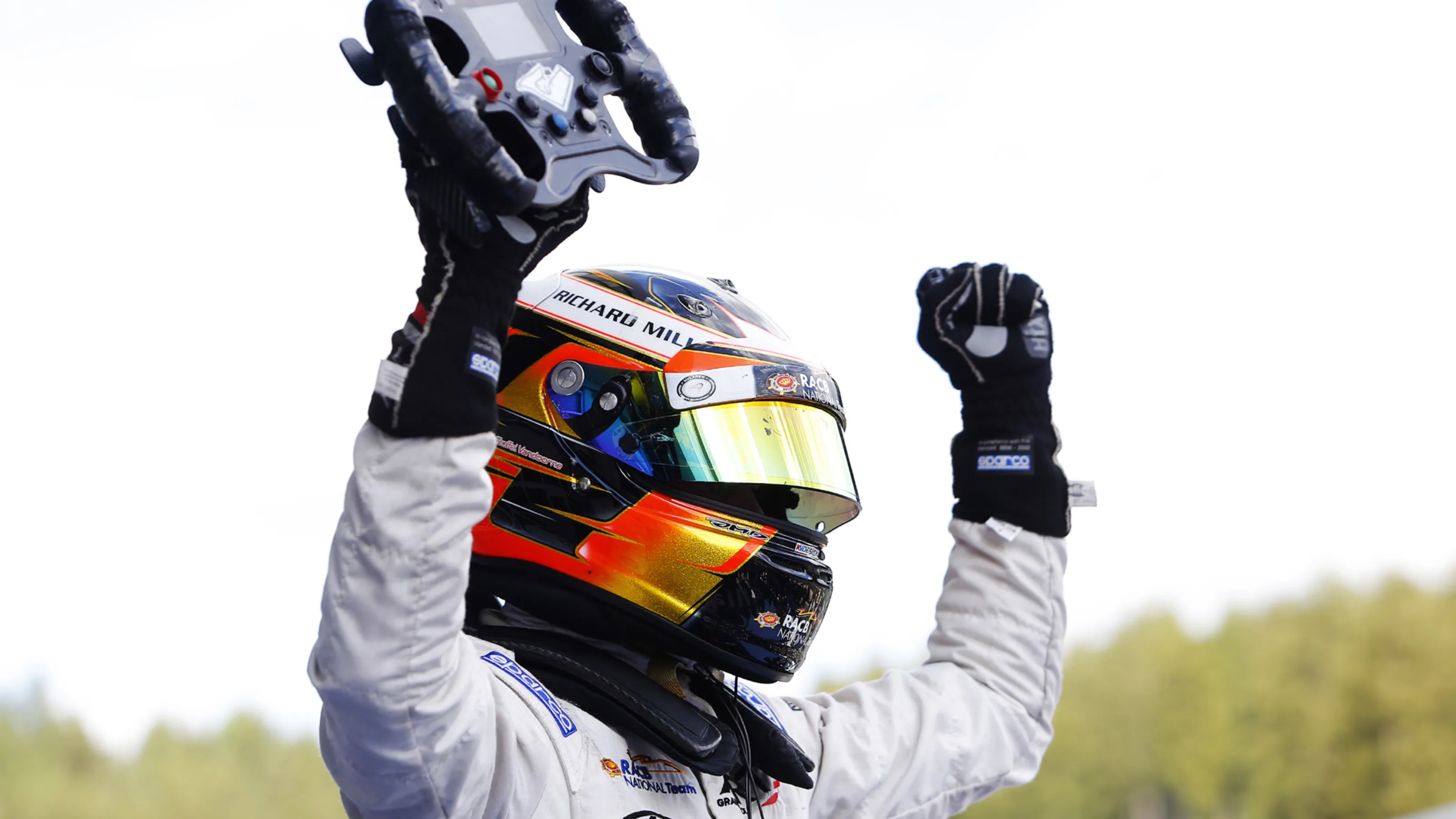 Race winner Stoffel Vandoorne (BEL) ART Grand Prix celebrates in parc ferme at GP2 Series, Rd4,