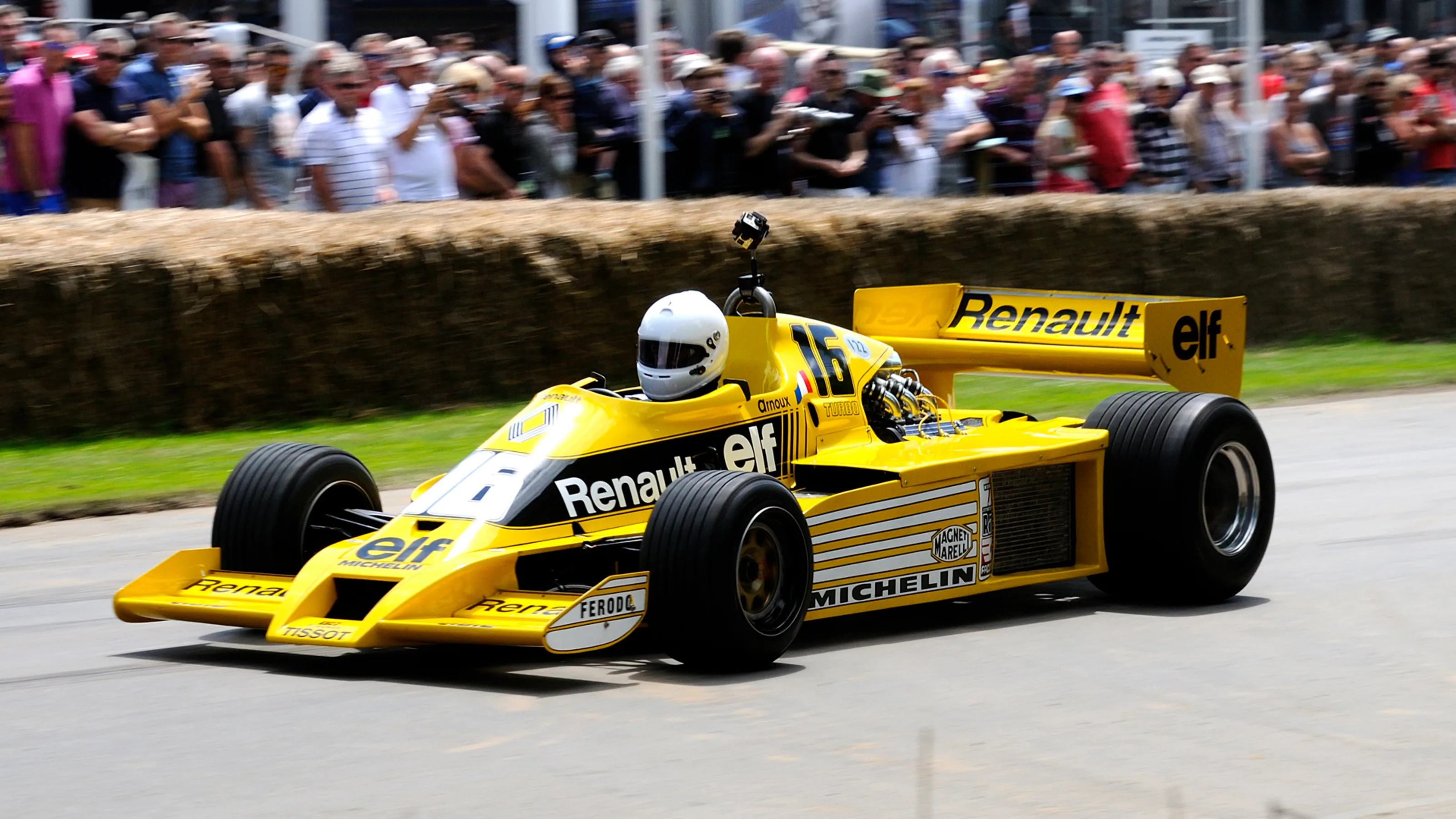 www.sutton-images.com Rene Arnoux (FRA) Renault RS01 at Goodwood Festival of Speed,