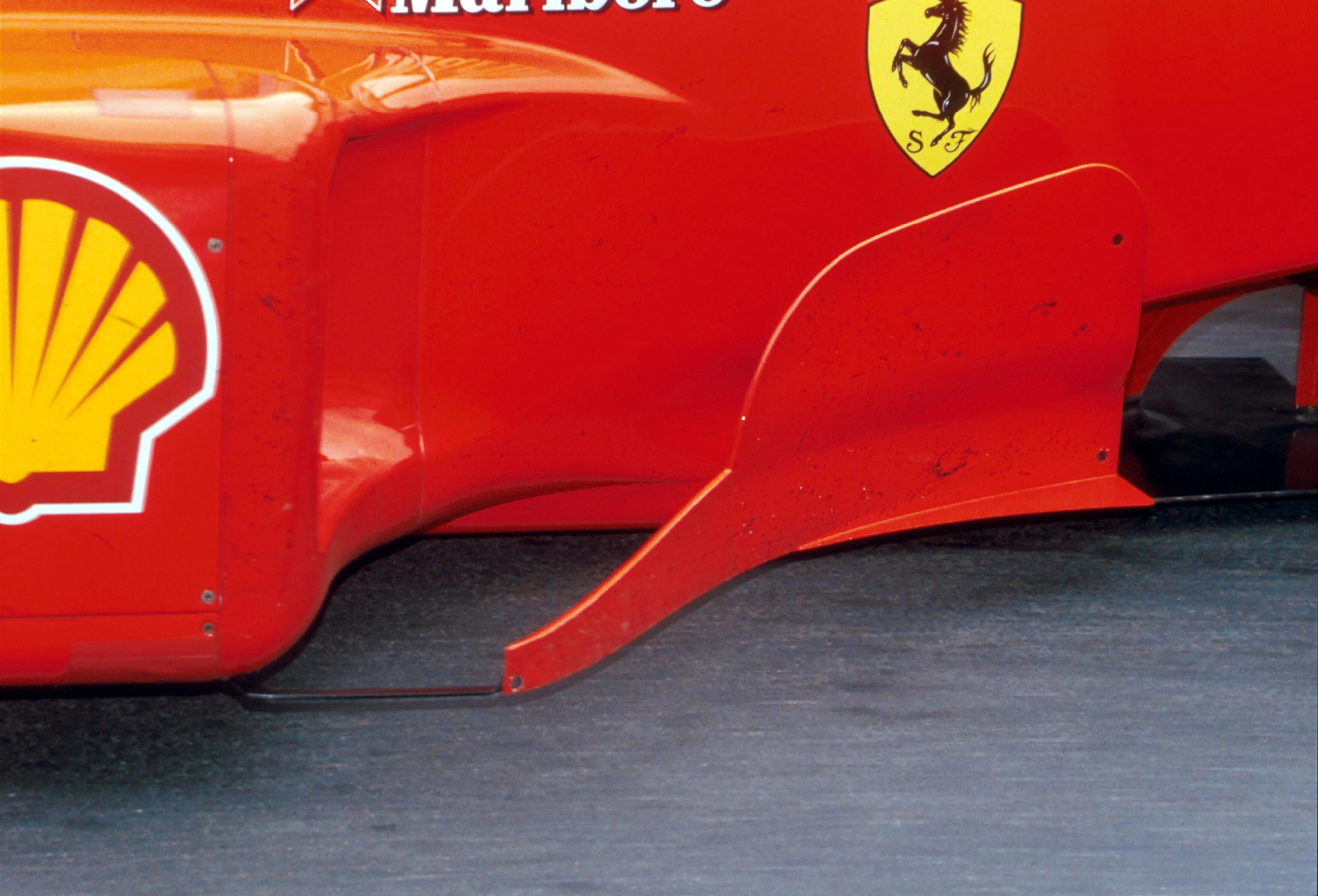 The Ferrari barge board which caused their disqualification  Malaysian GP, Sepang, 17 October 1999