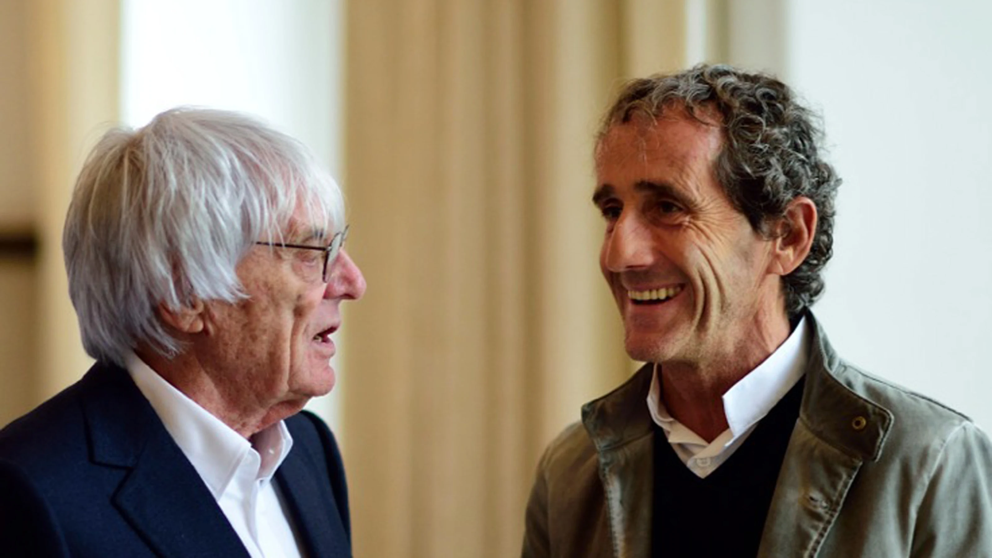 Bernie Ecclestone with Alain Prost