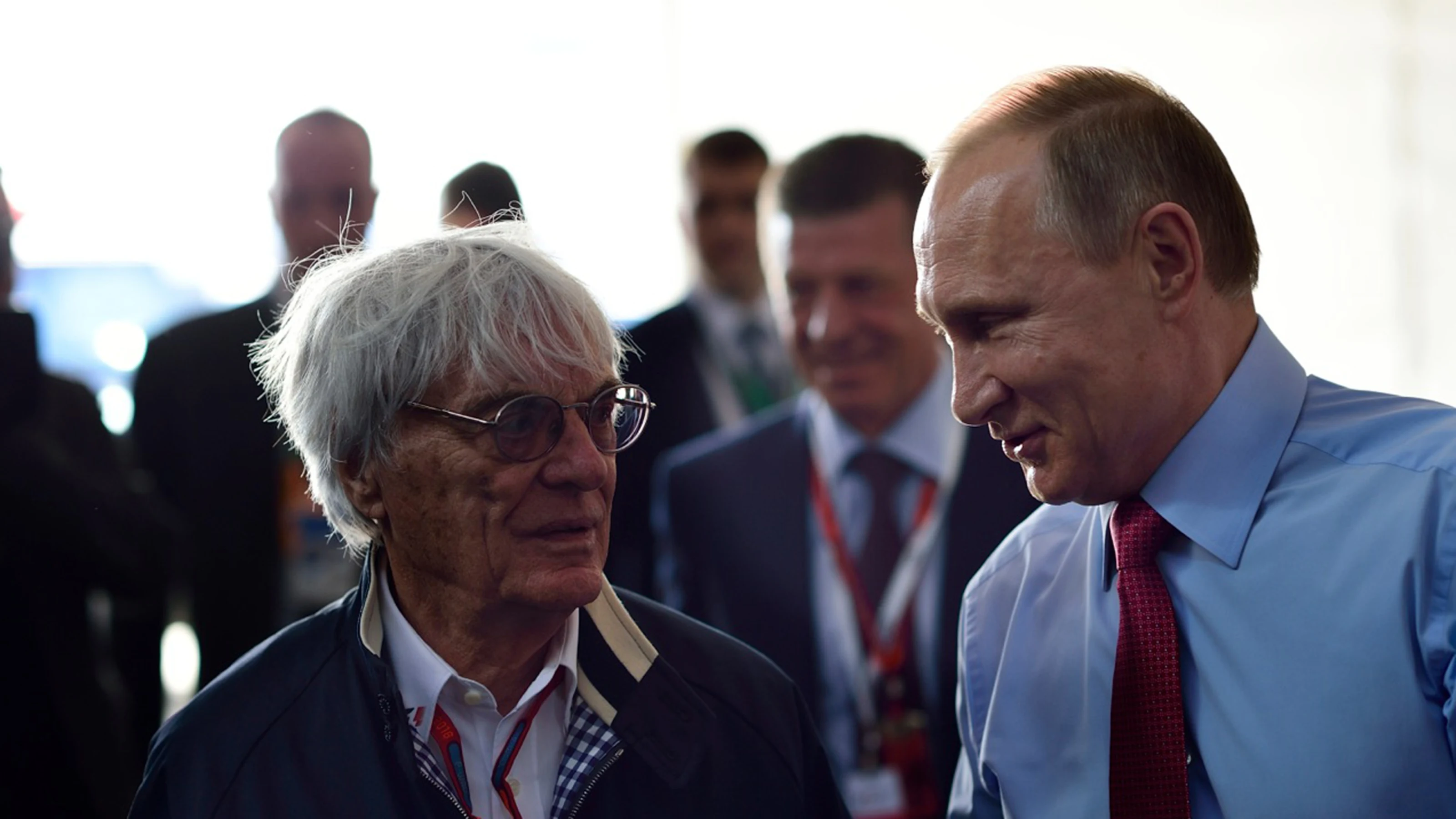 FOM CEO Bernie Ecclestone with Russian President Vladimir Putin, Sochi, May 2016