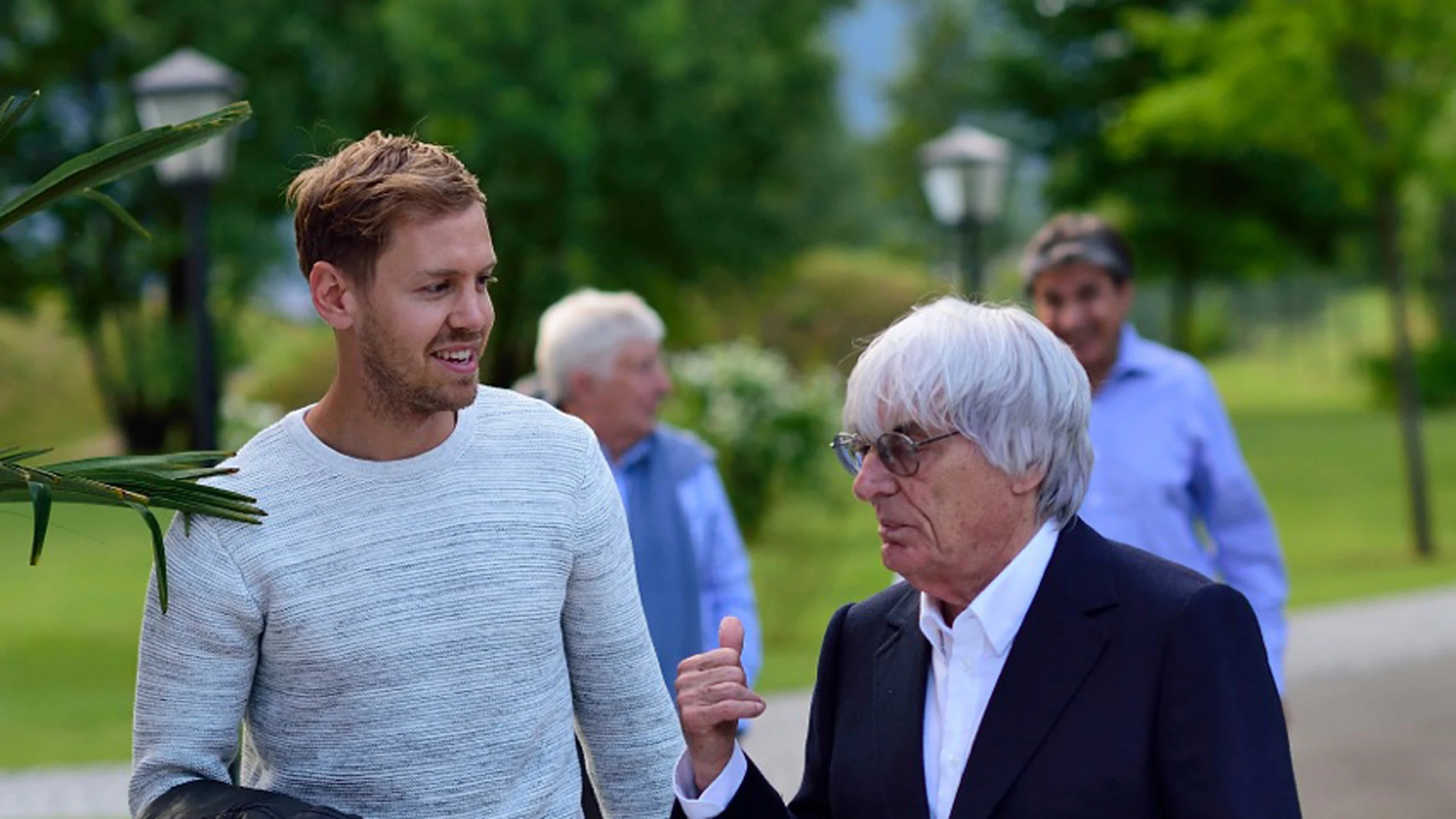Sebastian Vettel with Bernie Ecclestone