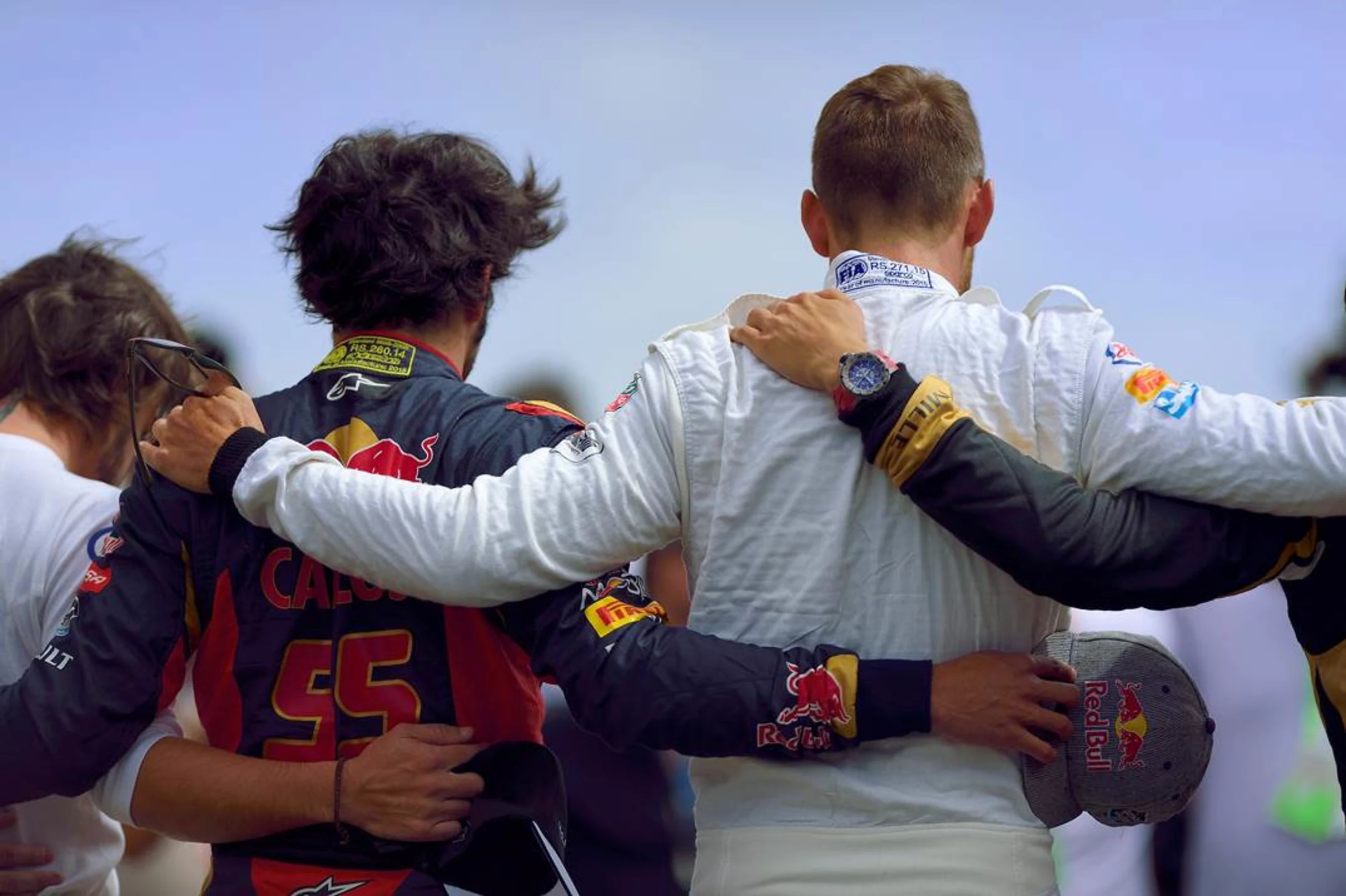 A minute's silence for Jules Bianchi, Hungaroring, July 26, 2015