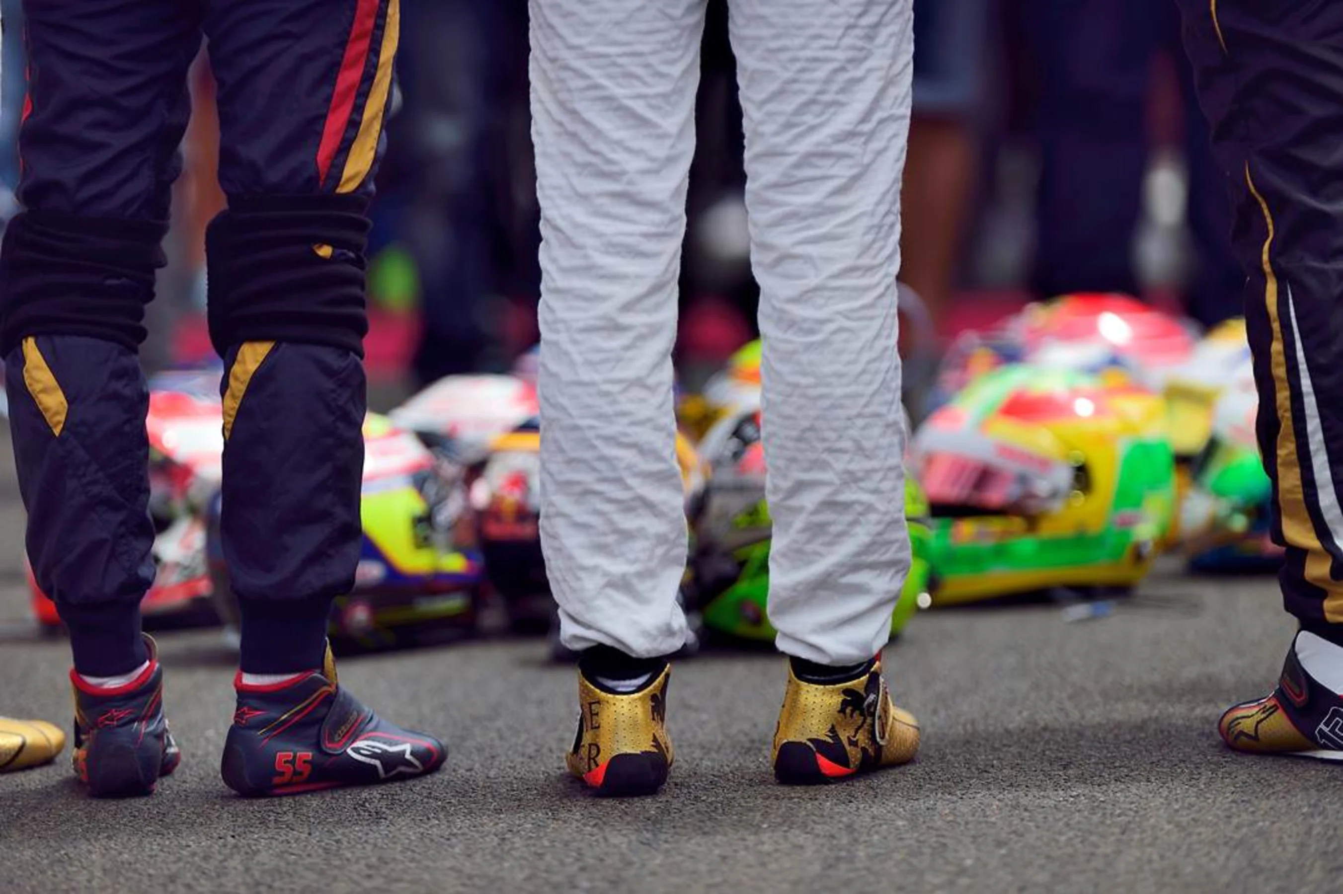 A minute's silence for Jules Bianchi, Hungaroring, July 26, 2015