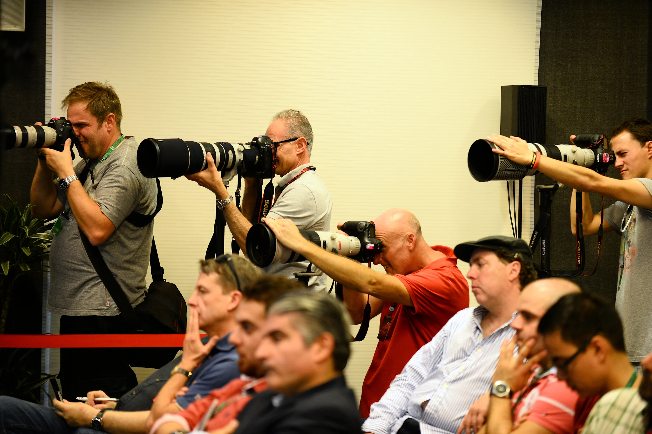 Photographers in the press conference at Formula One World Championship, Rd19, Abu Dhabi Grand