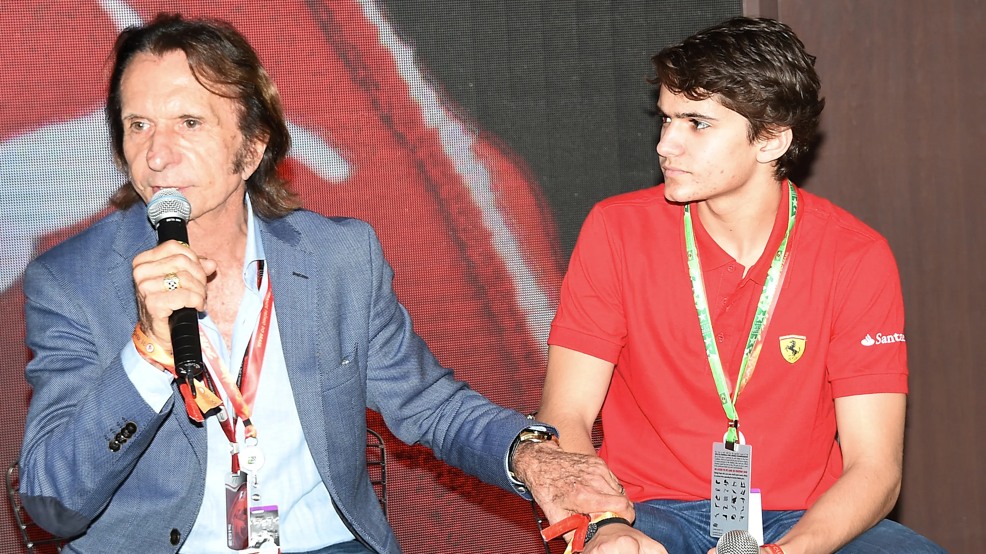 www.sutton-images.com  Emerson Fittipaldi (BRA) and Pietro Fittipaldi (BRA) at Formula One World