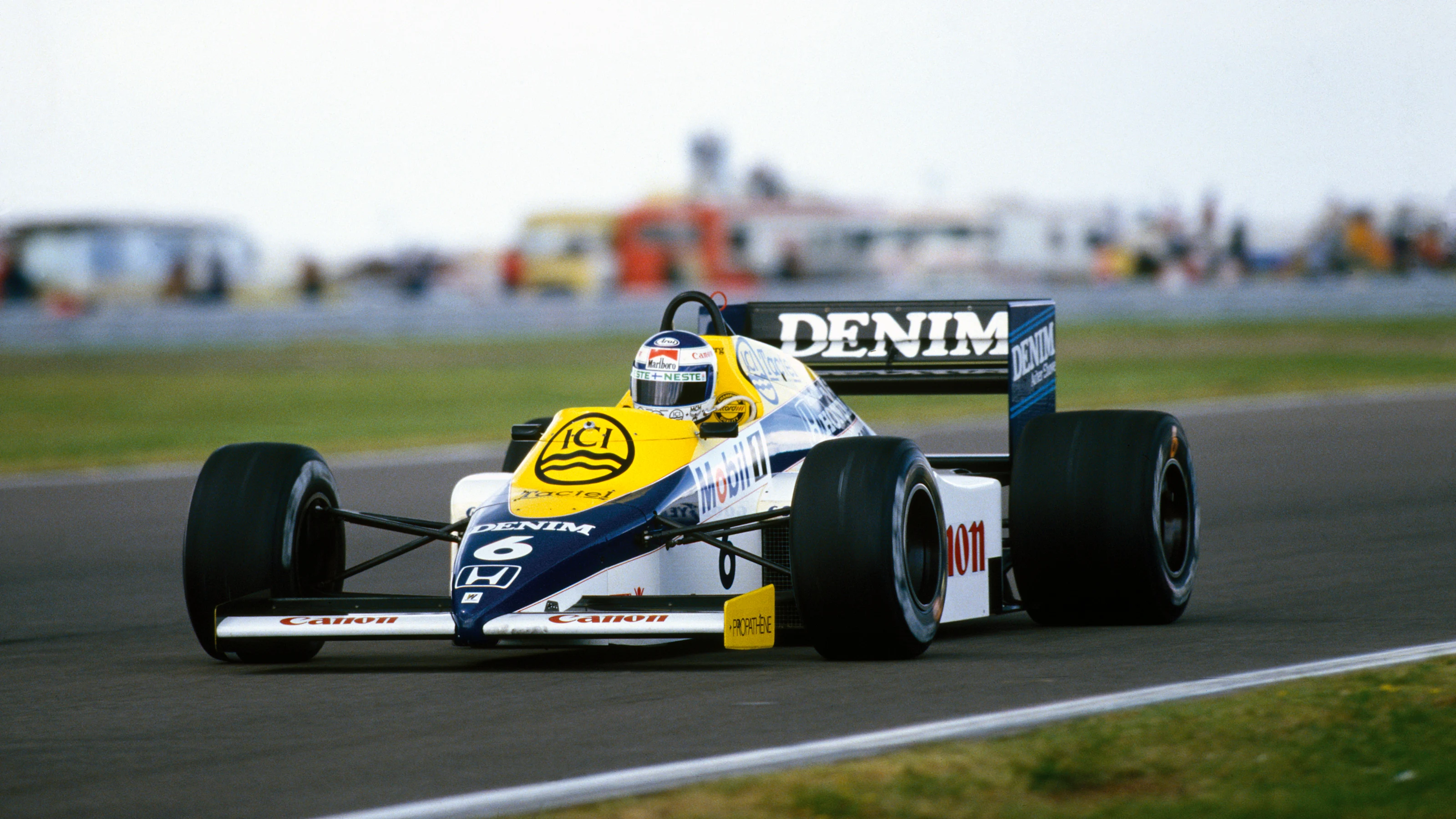 Silverstone, England. 19 - 21 July 1985. Keke Rosberg (Williams FW10 Honda) who's pole position