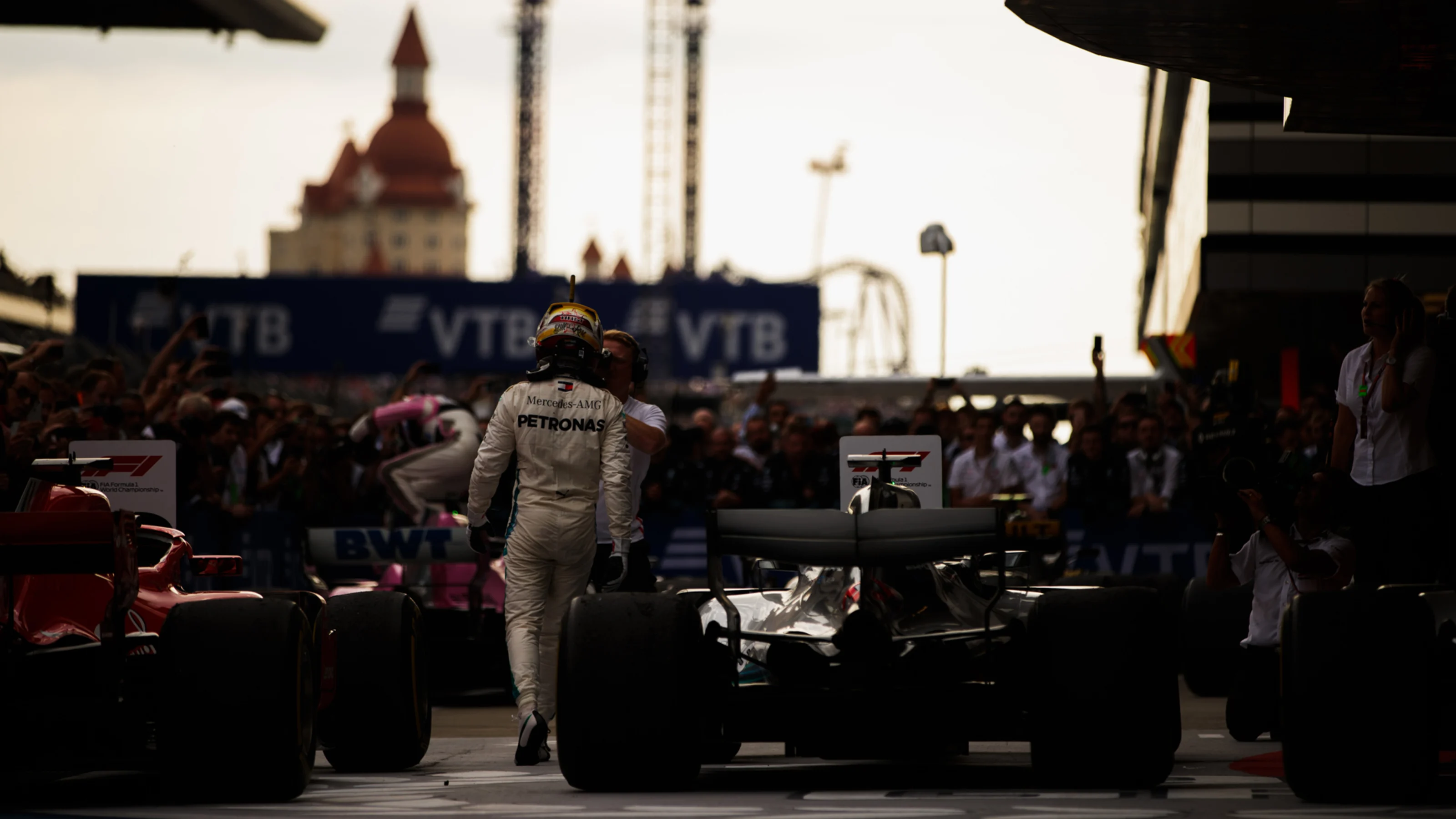 SOCHI AUTODROM, RUSSIAN FEDERATION - SEPTEMBER 30: Lewis Hamilton, Mercedes AMG F1 W09 EQ Power+,