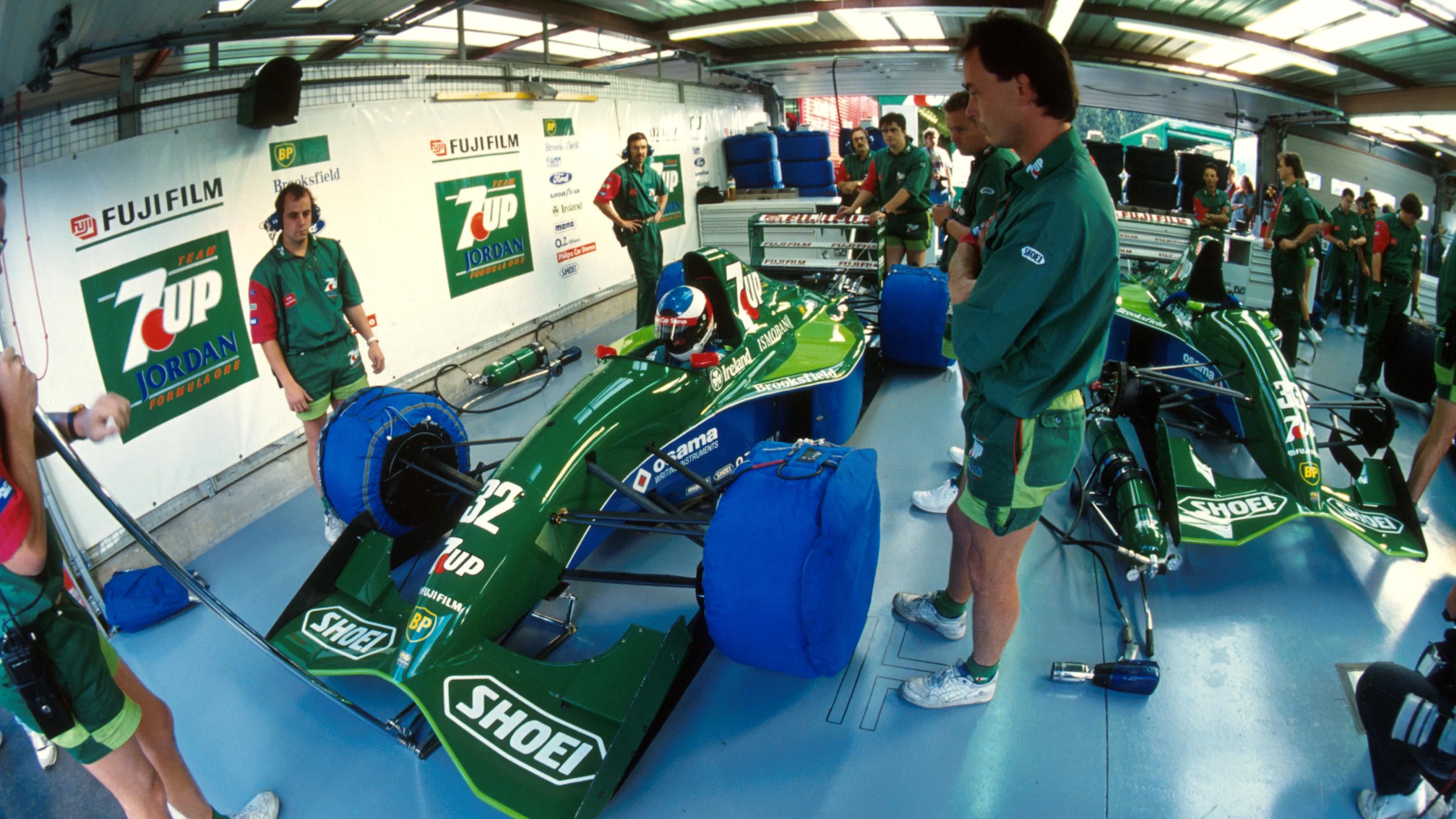 Michael Schumacher (GER) Jordan 191. Failed to finish his first Grand Prix. Belgian Grand Prix,