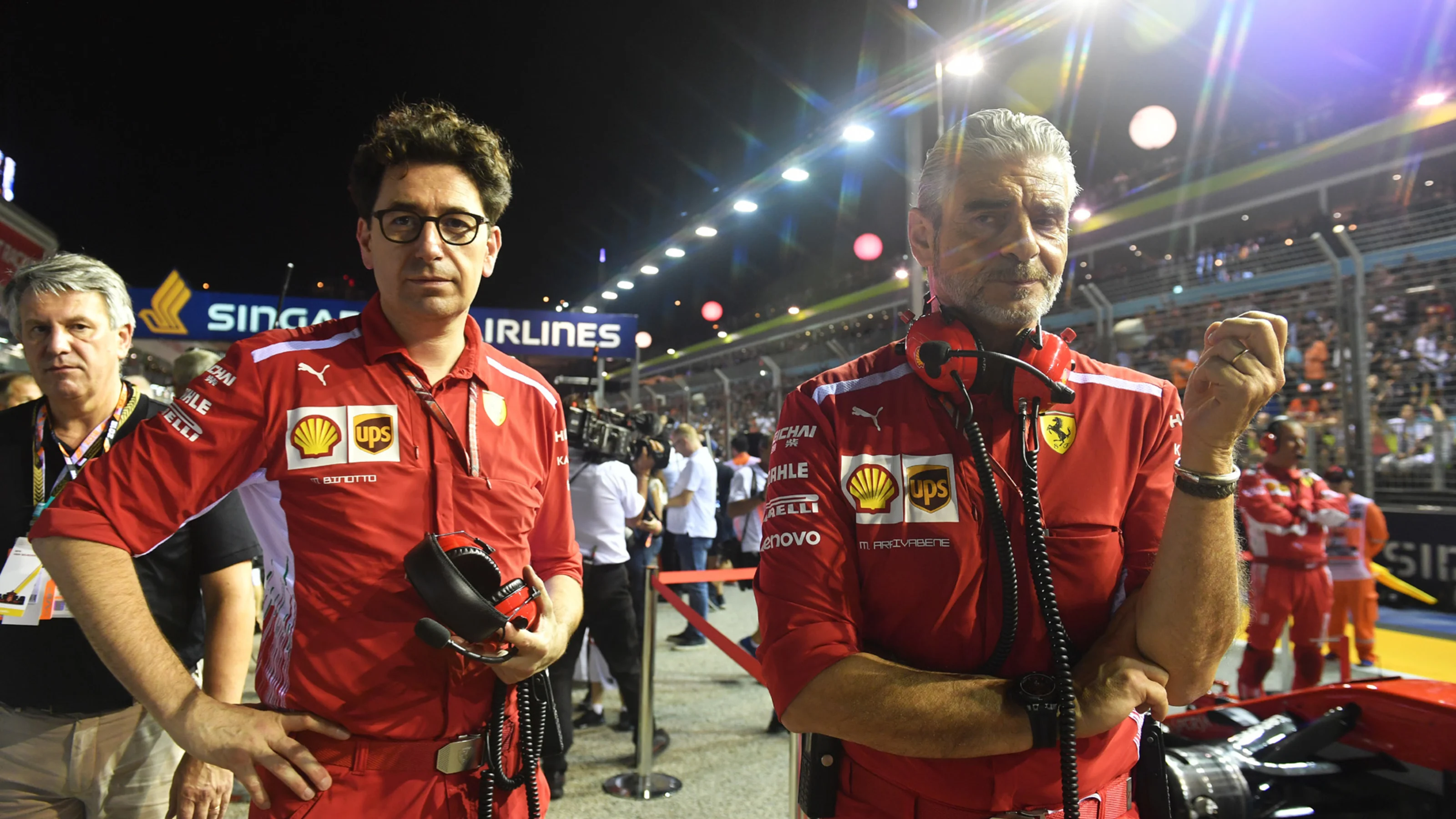 SINGAPORE STREET CIRCUIT, SINGAPORE - SEPTEMBER 16: Mattia Binotto, Ferrari Chief Technical Officer