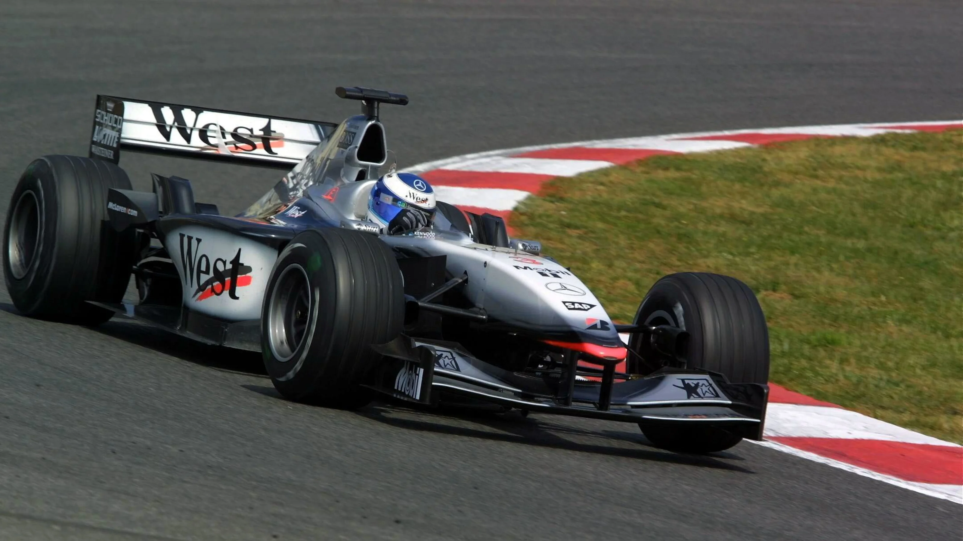 Mika Hakkinen(FIN) McLaren Mercedes MP4-16 Spanish Grand Prix Practice, Barcelona 27 April