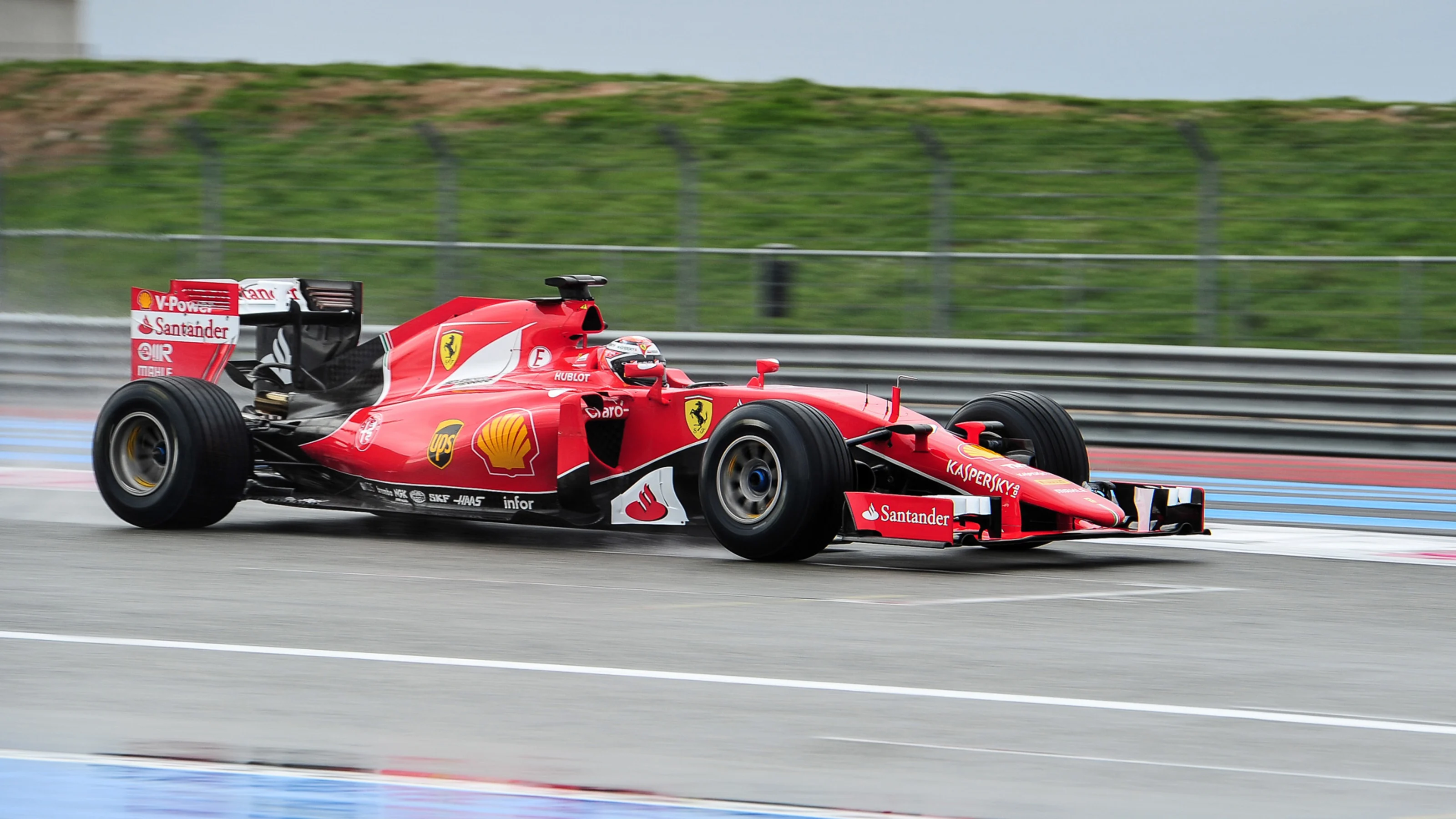 Kimi Raikkonen (FIN) Ferrari SF15-T at Pirelli Formula One Wet Test, Day One, Paul Ricard, France,