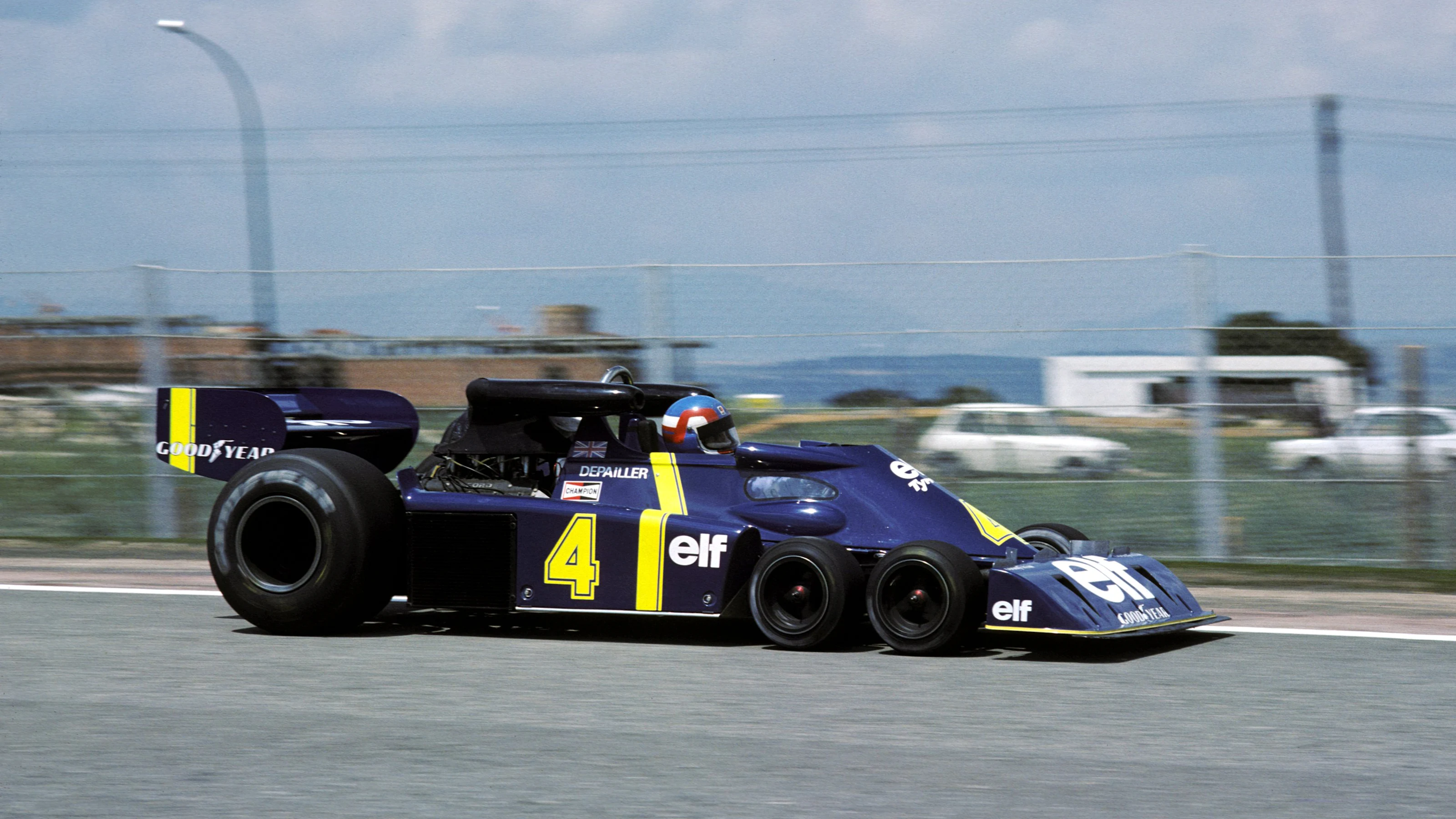 Patrick Depailler (FRA) qualified third in the first race for the radical Tyrrell P34, but spun out