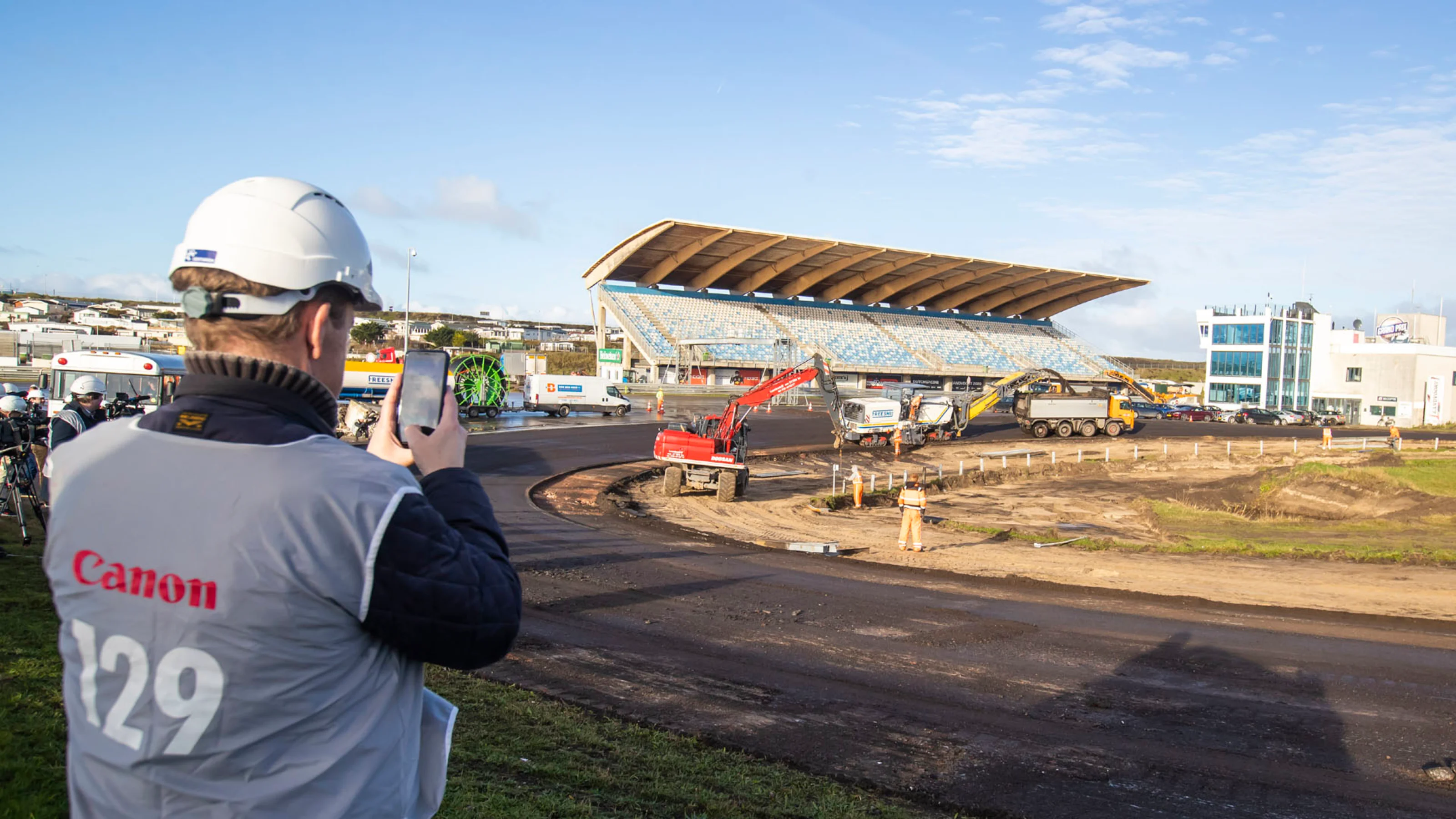 Construction of circuit updates at Zandvoort, host of the 2020 Dutch Grand Prix, December
