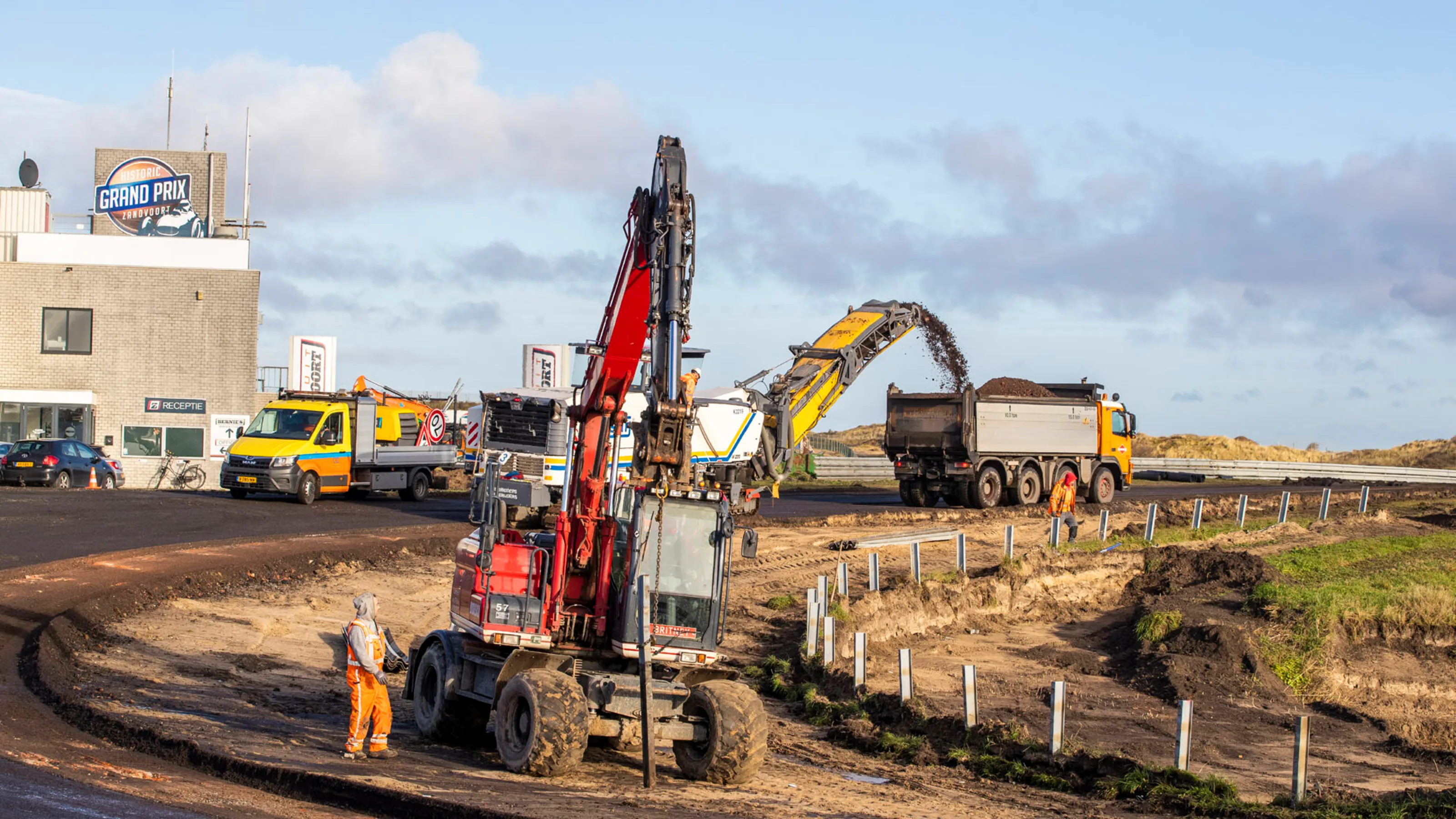Construction of circuit updates at Zandvoort, host of the 2020 Dutch Grand Prix, December