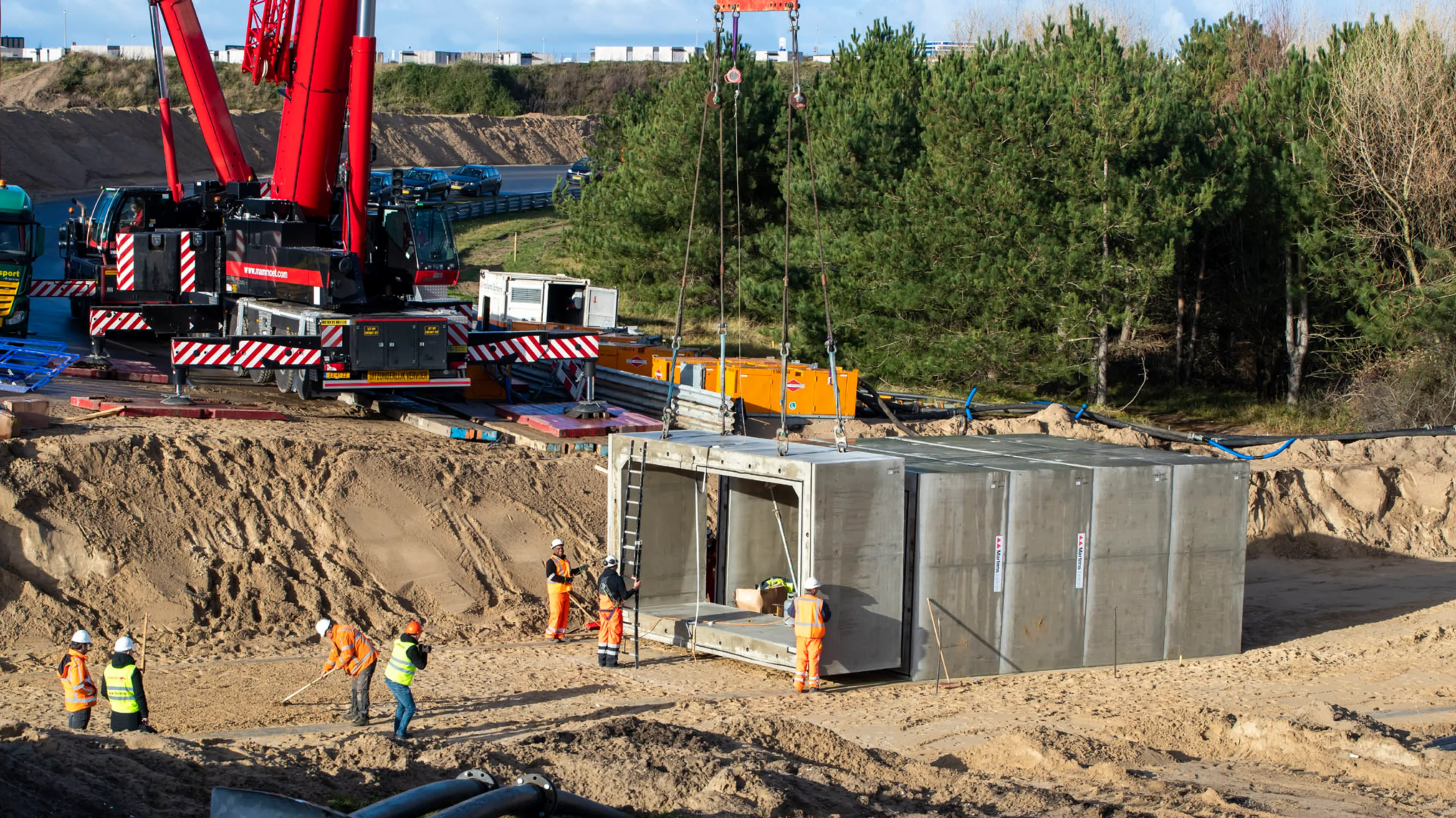 Construction of circuit updates at Zandvoort, host of the 2020 Dutch Grand Prix, December