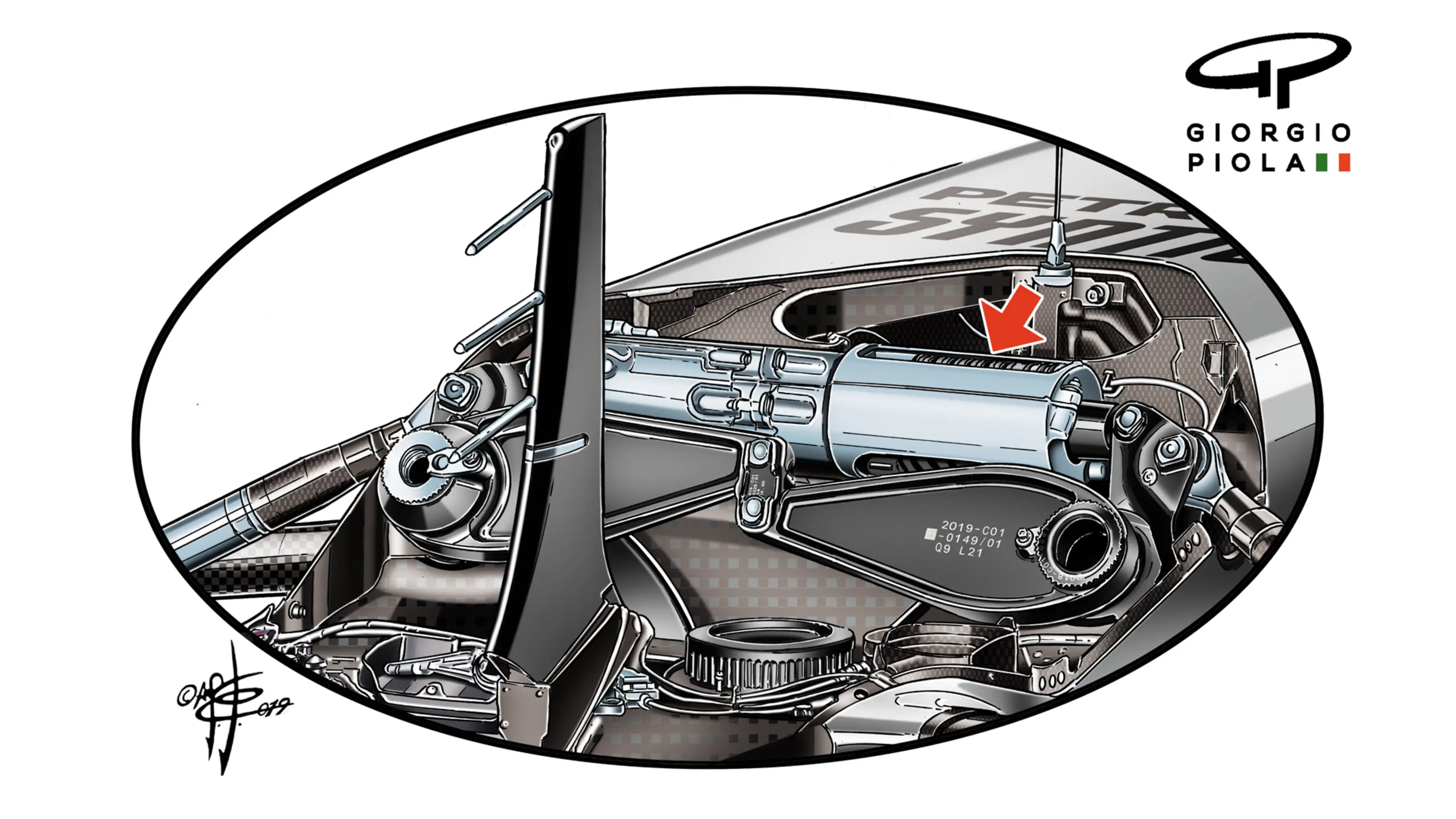 108-19 Mercedes W10 suspension,