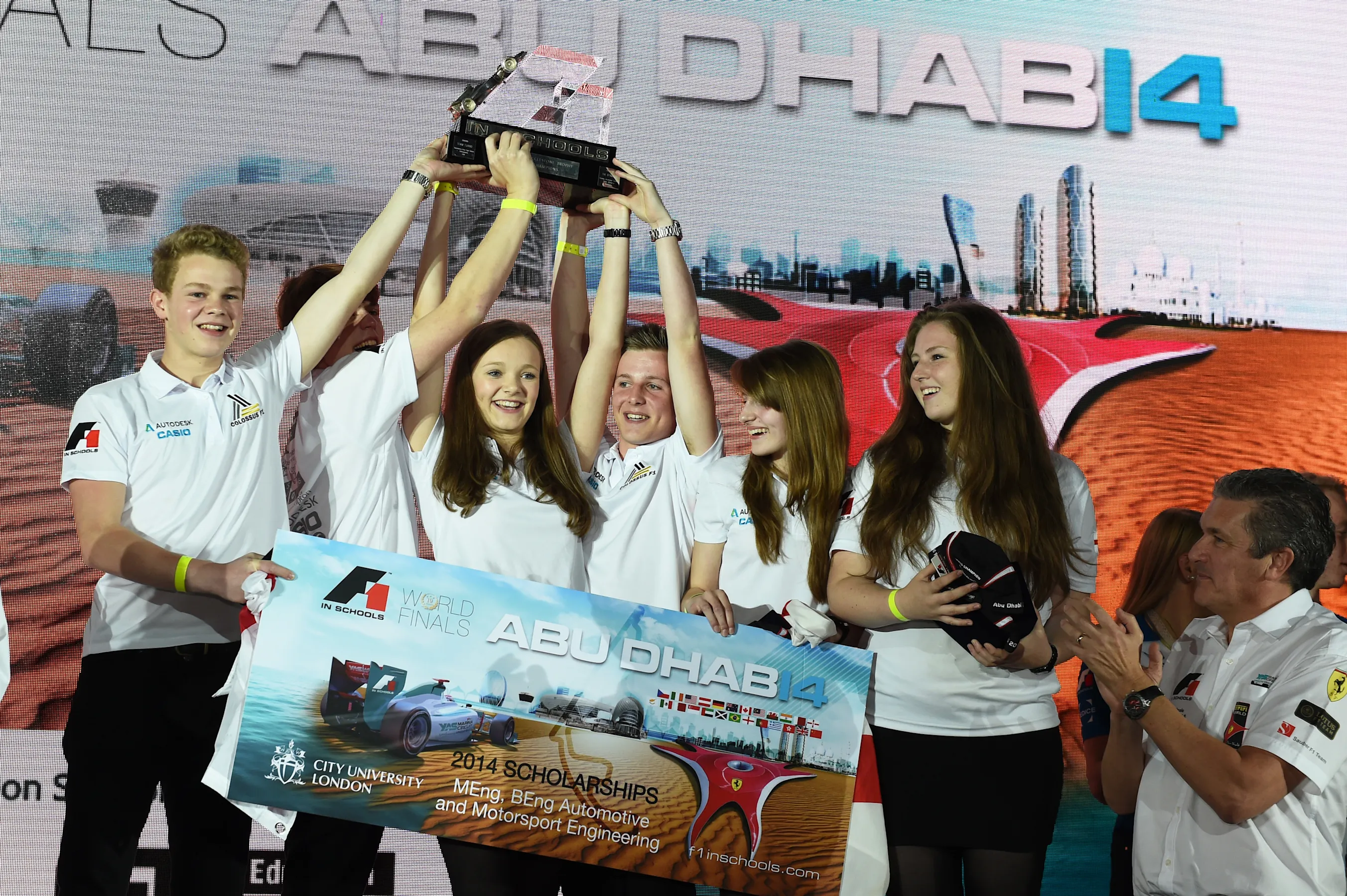 Andrew Denford (GBR) F1 in Schools with winners Colossus F1 at the F1 in Schools Finals