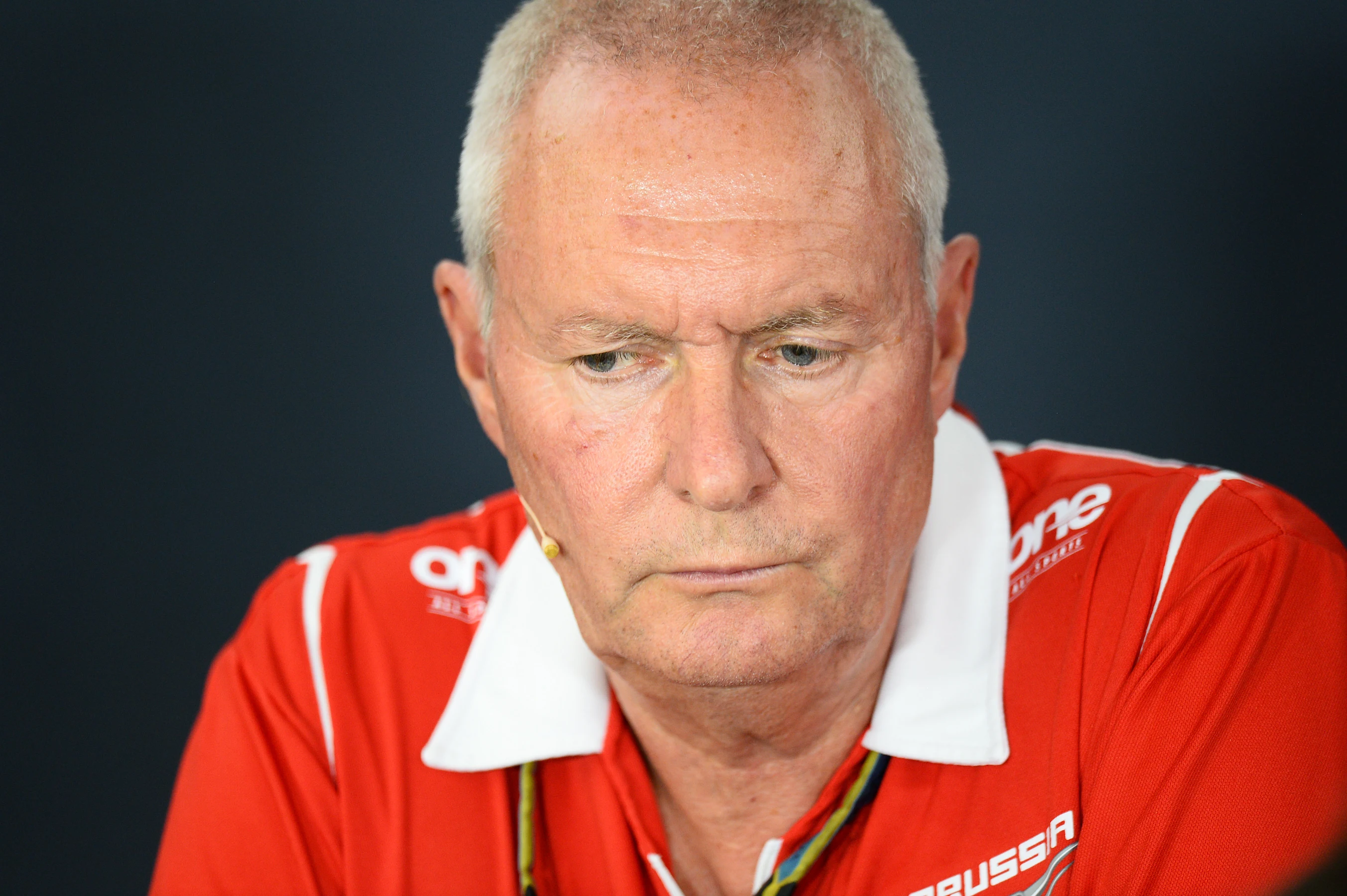 John Booth (GBR) Marussia Racing Team Principal in the Press Conference. Formula One World