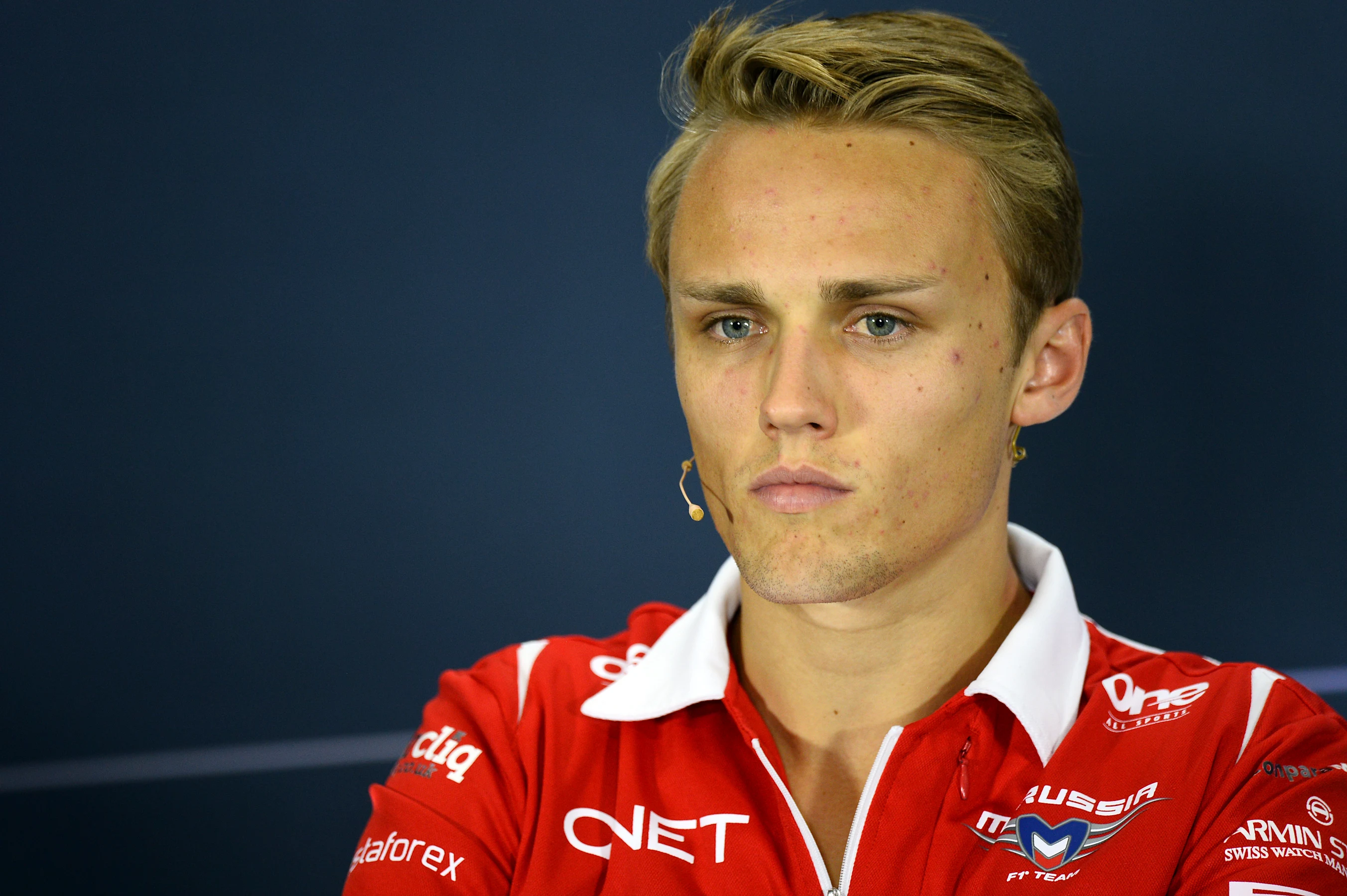 Max Chilton (GBR) Marussia F1 Team in the Press Conference. Formula One World Championship, Rd5,