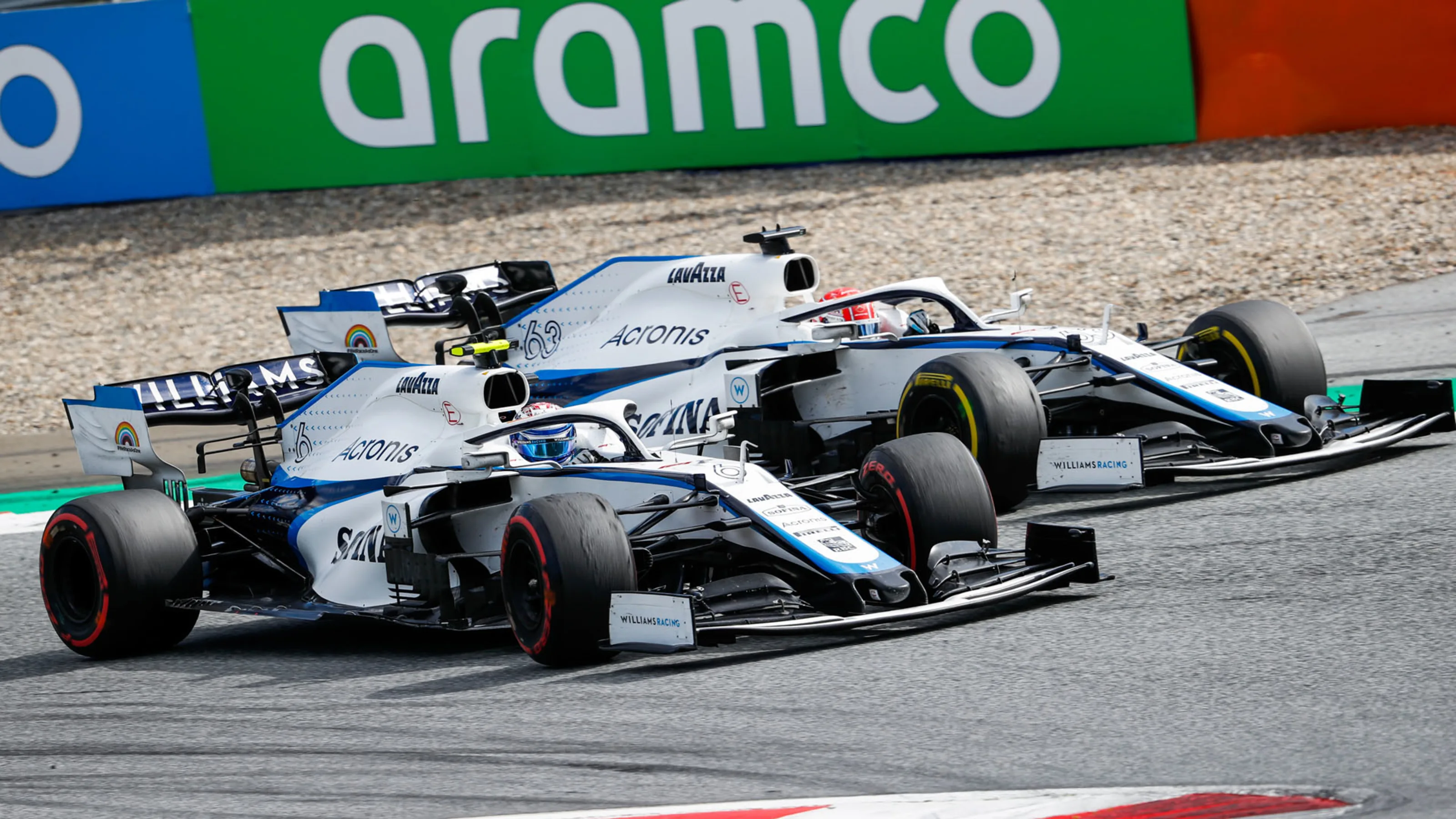 06 LATIFI Nicholas (can), Williams Racing F1 FW43, 63 RUSSELL George (gbr), Williams Racing F1