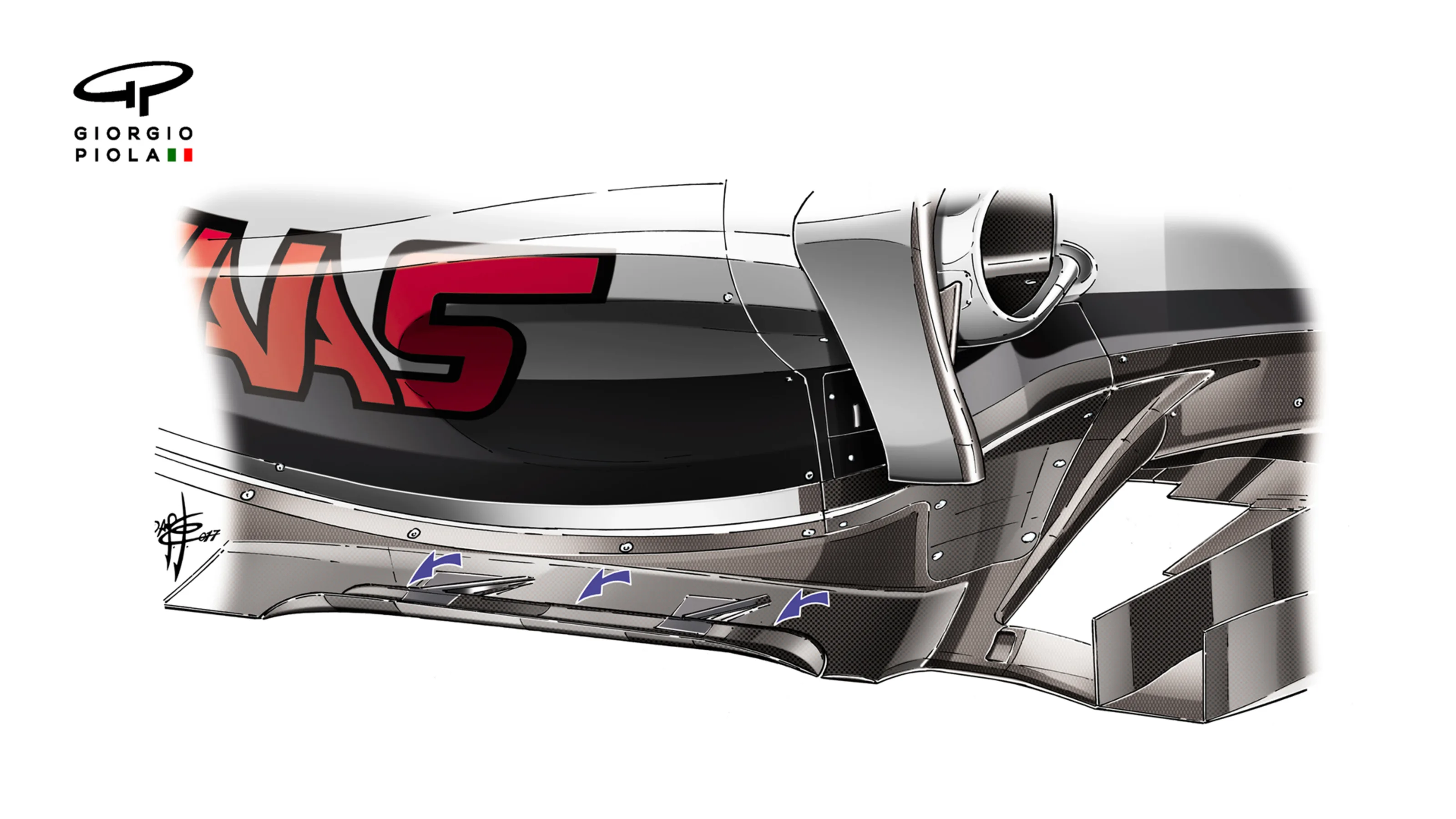 Haas VF-17 - floor