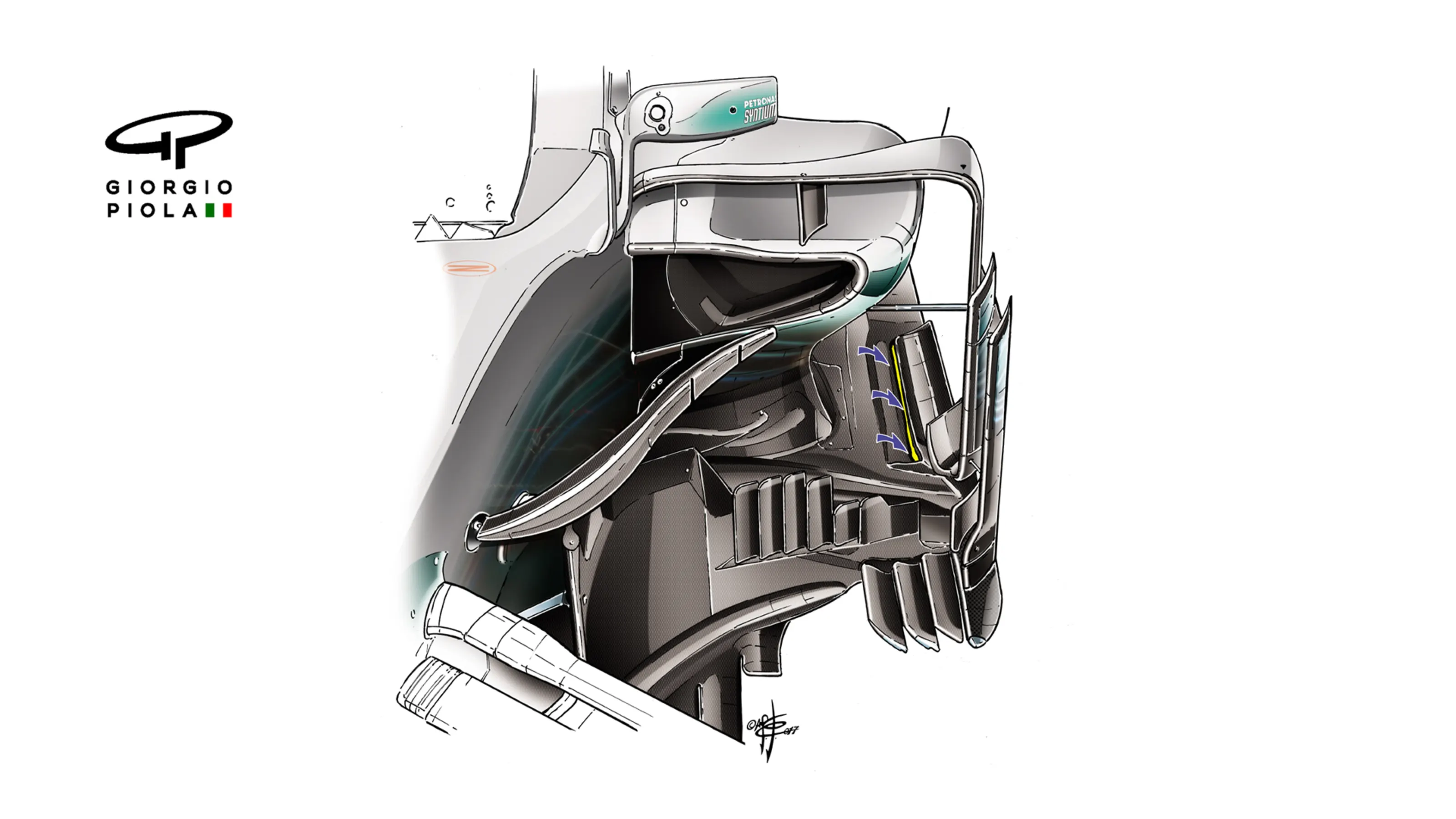 Mercedes F1 W08 - floor