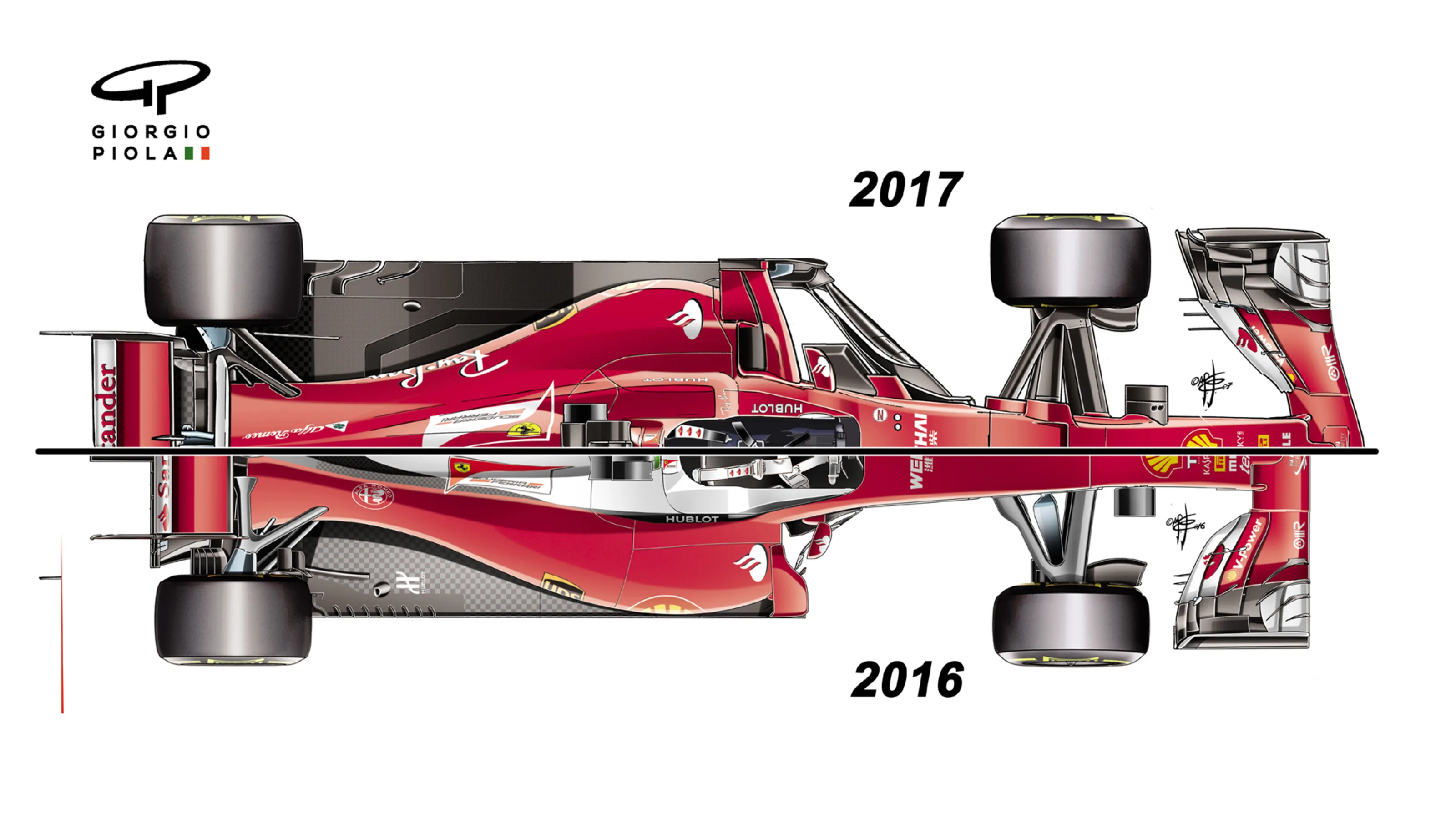 005-017 FERRARI SF70H TOP VIEW SENSORS