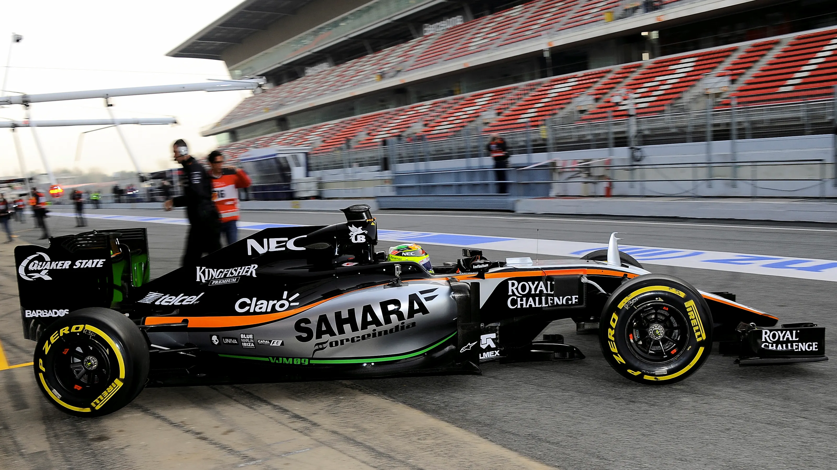 Sergio Perez (MEX) Force India VJM09 at Formula One Testing, Day Two, Barcelona, Spain, Tuesday 23