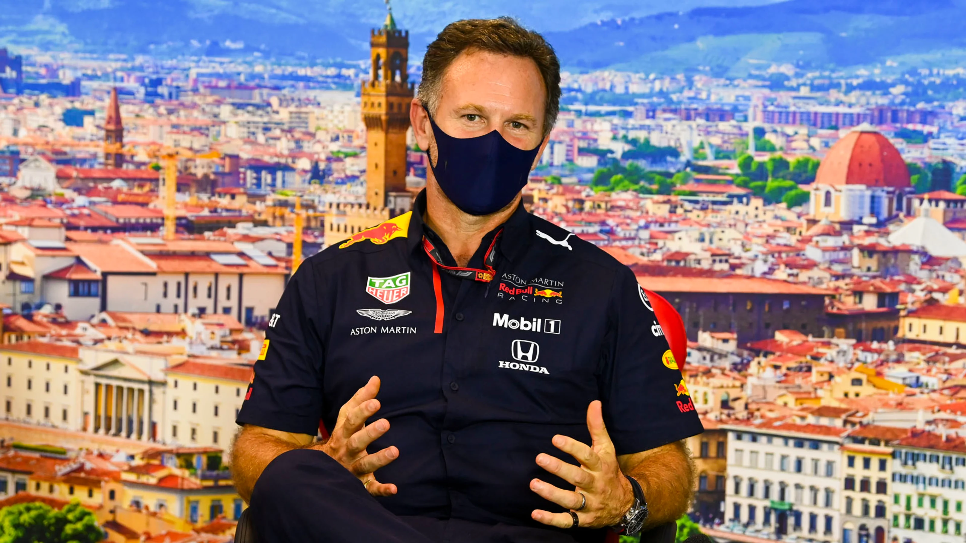 Christian Horner, Team Principal, Red Bull Racing in the press conference