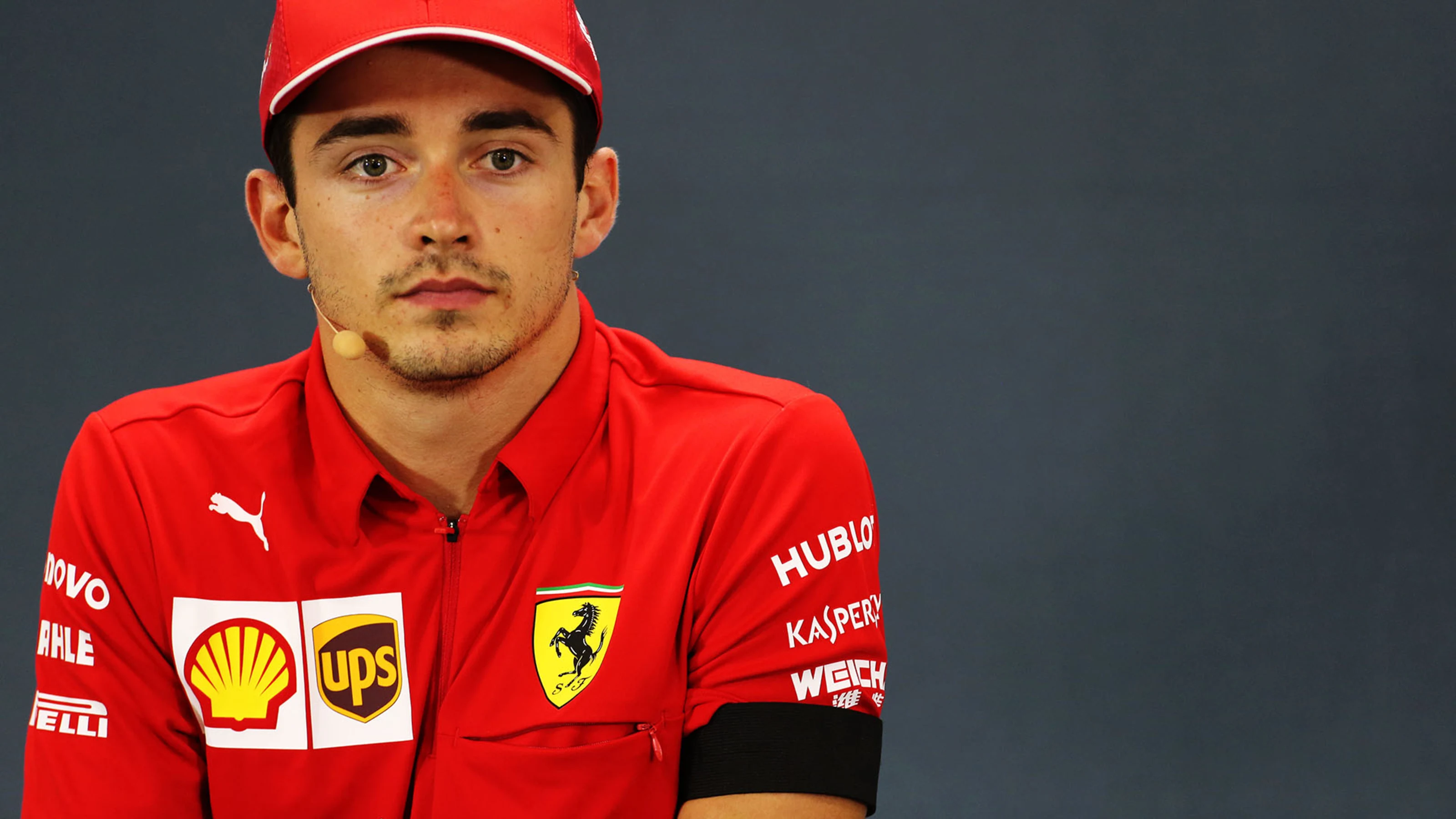 Race winner Charles Leclerc (MON) Ferrari in the post race FIA Press Conference.
01.09.2019.