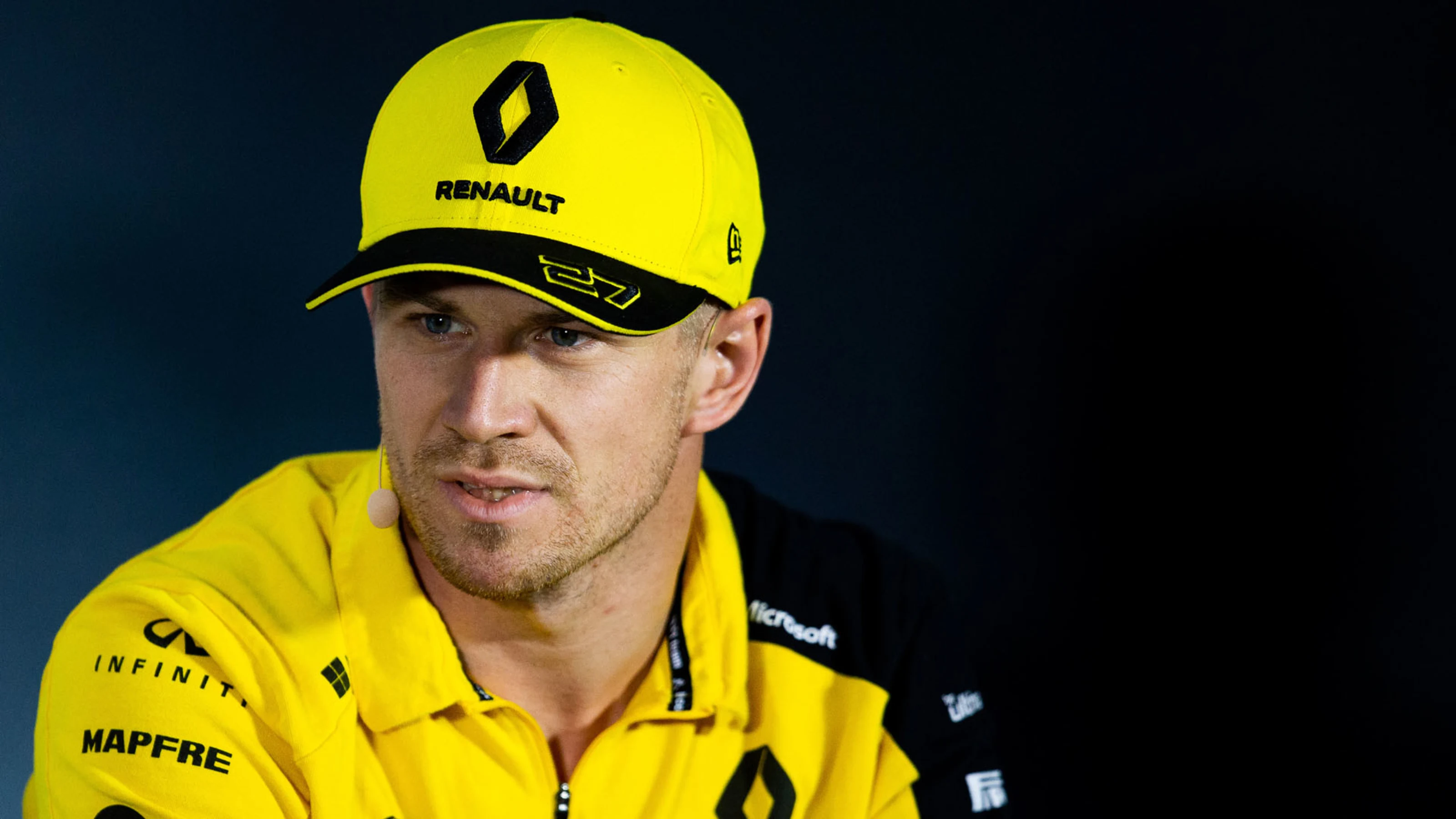 Nico Hulkenberg (GER) Renault F1 Team in the FIA Press Conference.
05.09.2019. Formula 1 World
