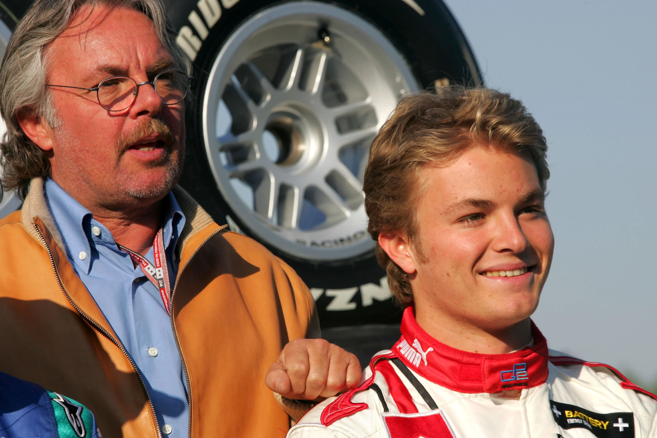 Keke Rosberg (FIN) with his son, Nico Rosberg (GER) ART. GP2, Rd 1, Imola, Italy, 22 April 2005. ©
