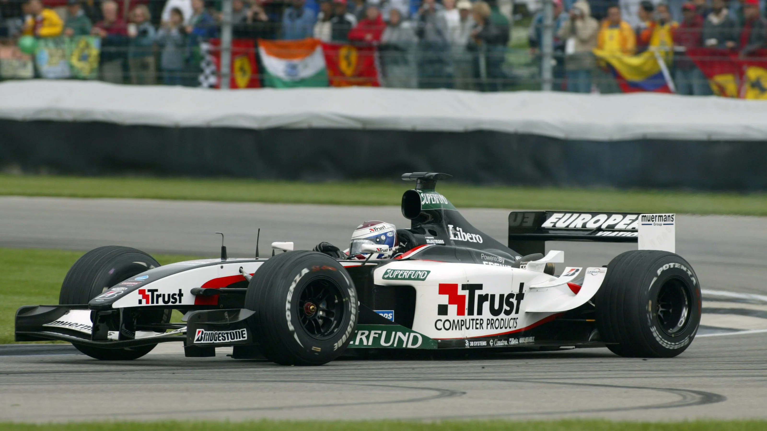 Jos Verstappen (NED) Minardi Cosworth PS03. Formula One World Championship, Rd15, United States