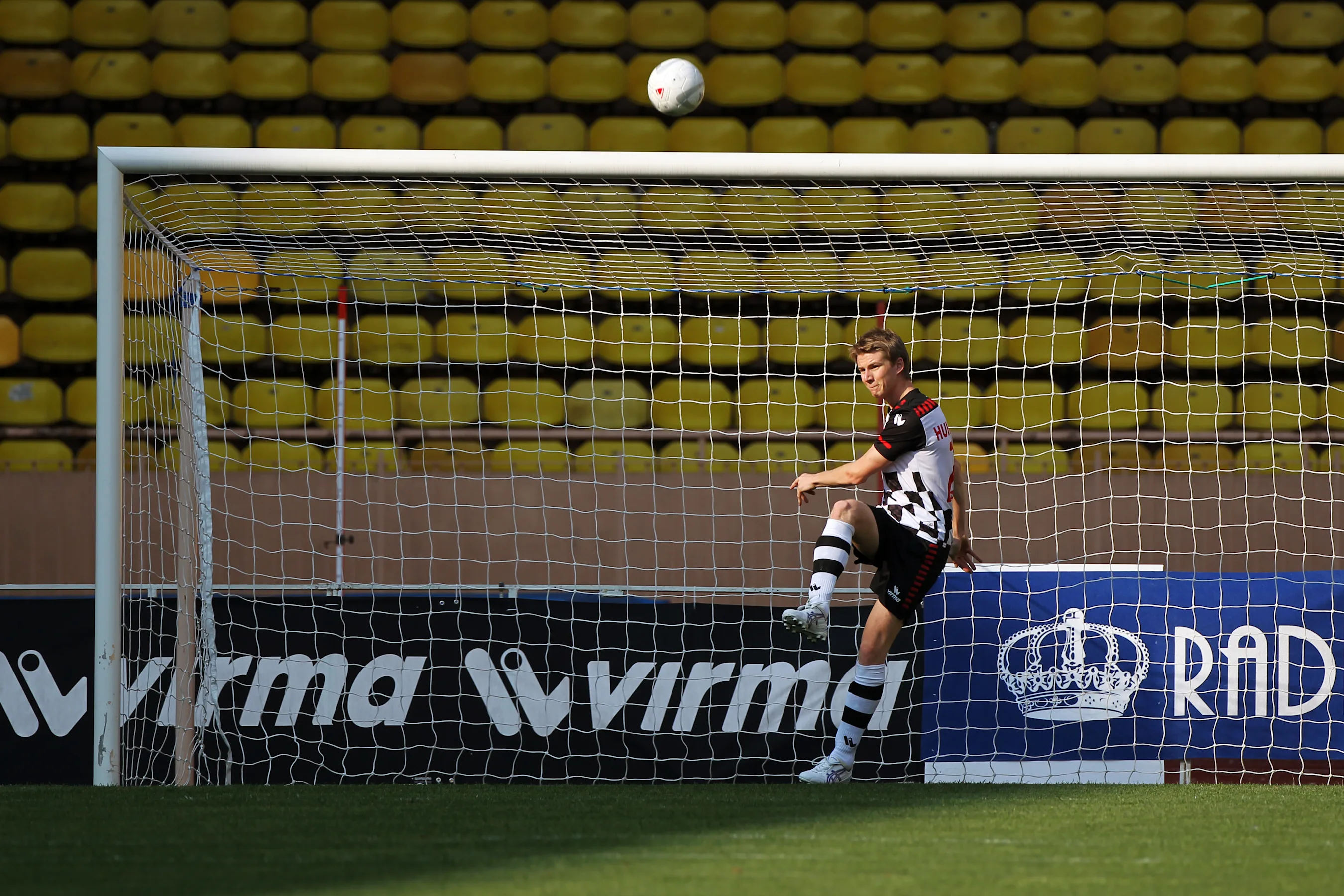 Nico Hulkenberg (GER) Force India F1 Reserve Driver plays in the Starteam charity football match.