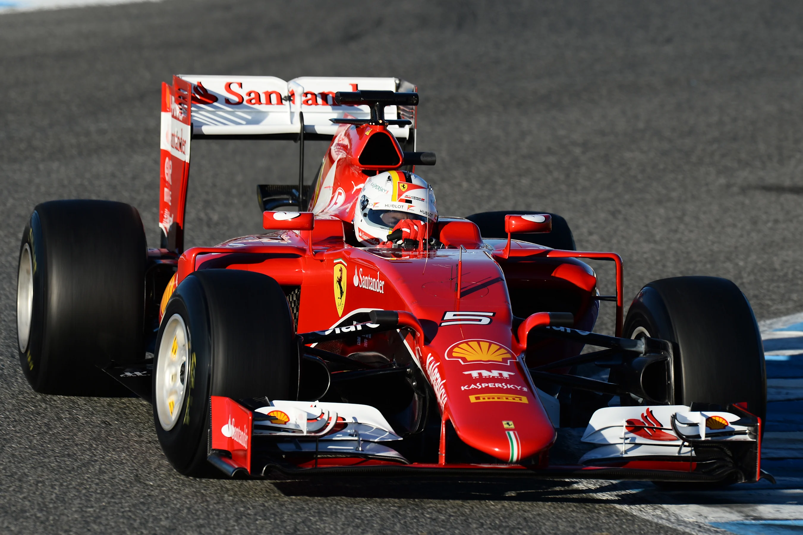 Sebastian Vettel (GER) Ferrari SF15-T at Formula One Testing, Day One, Jerez, Spain, 1 February
