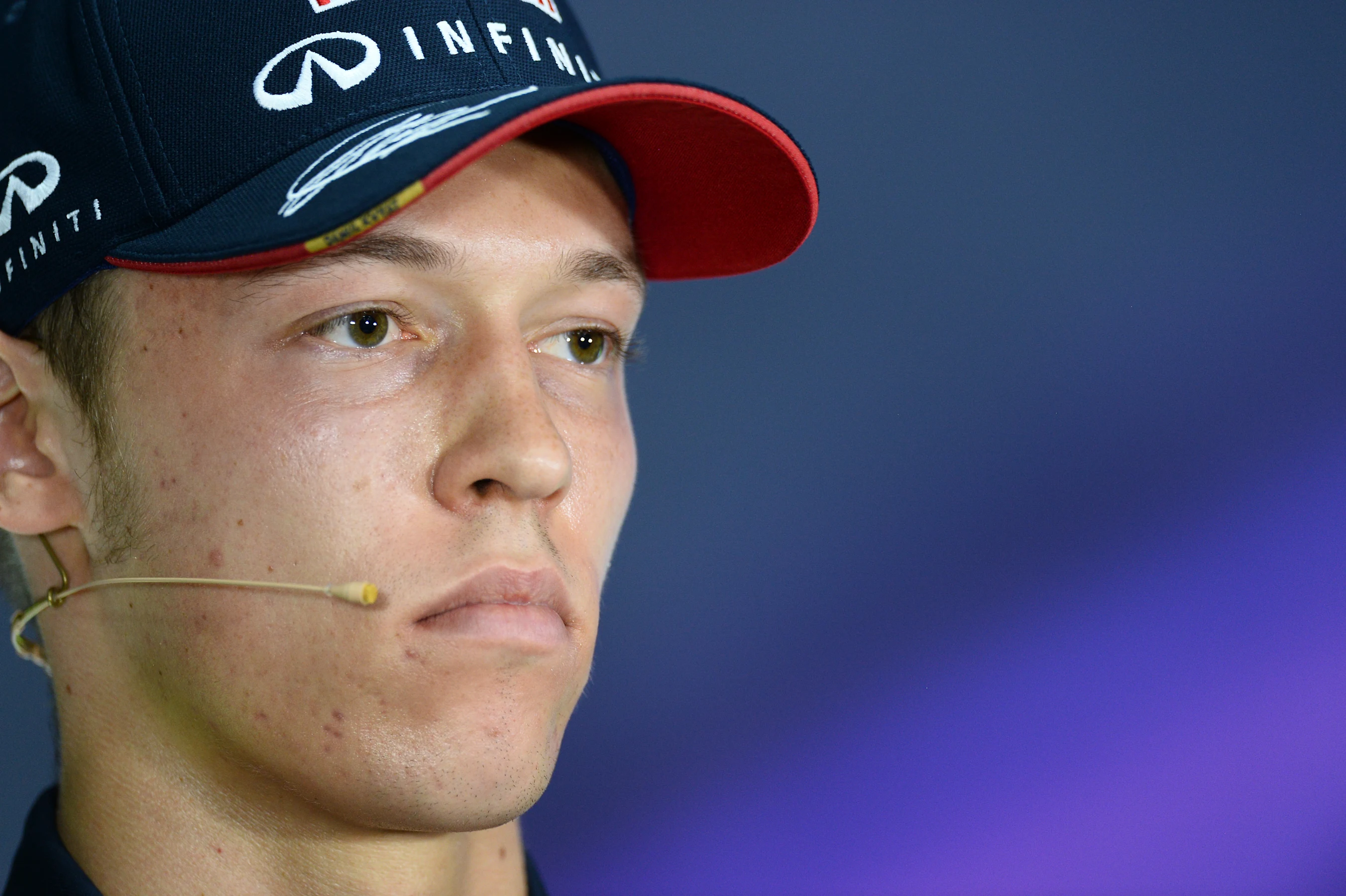 Daniil Kyvat (RUS) Red Bull Racing in the Press Conference at Formula One World Championship, Rd2,