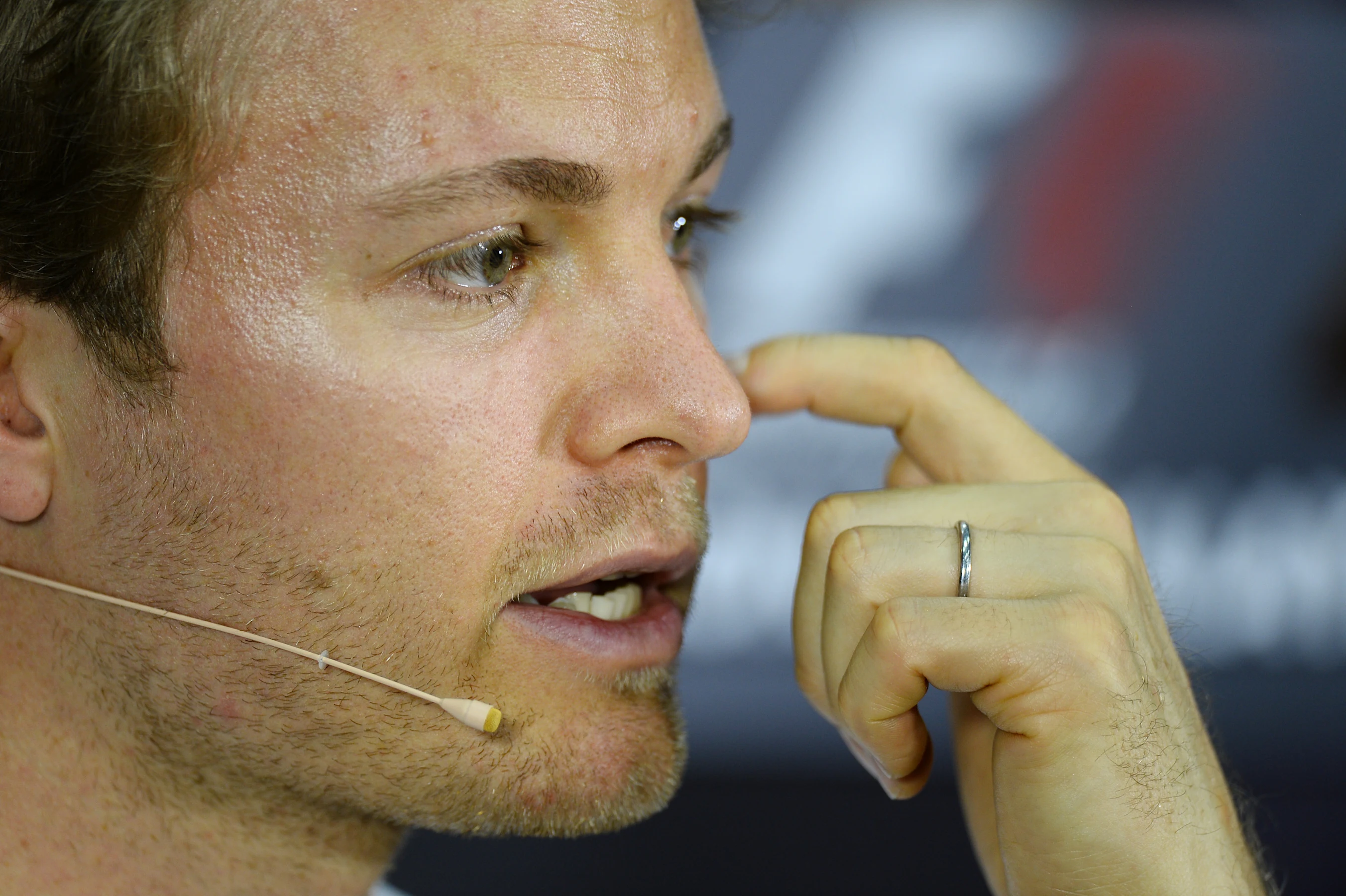 Nico Rosberg (GER) Mercedes AMG F1  in the Press Conference at Formula One World Championship, Rd2,